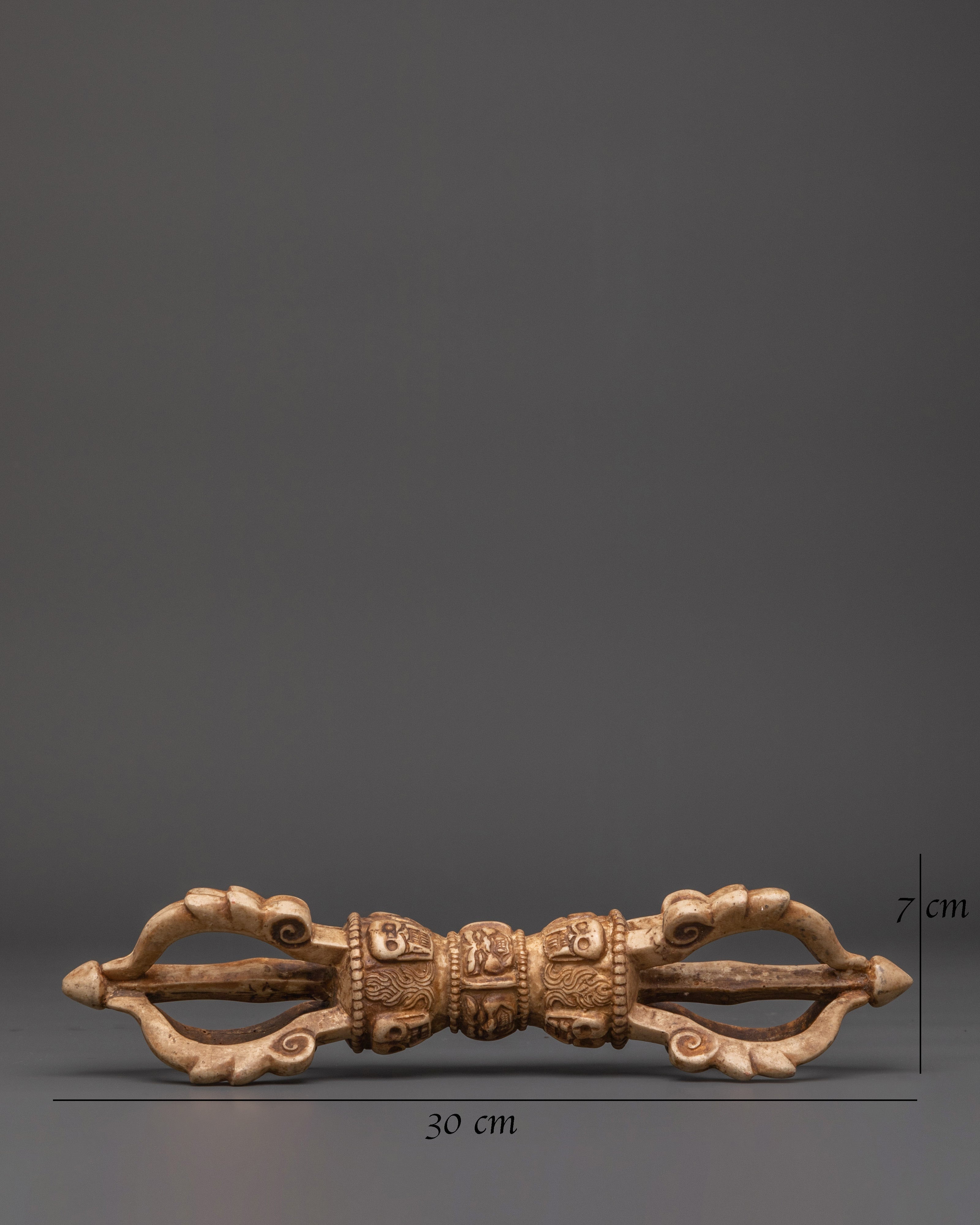 Ethically Sourced Yak Bone Vajra | Wide Tantric Ritual Tool