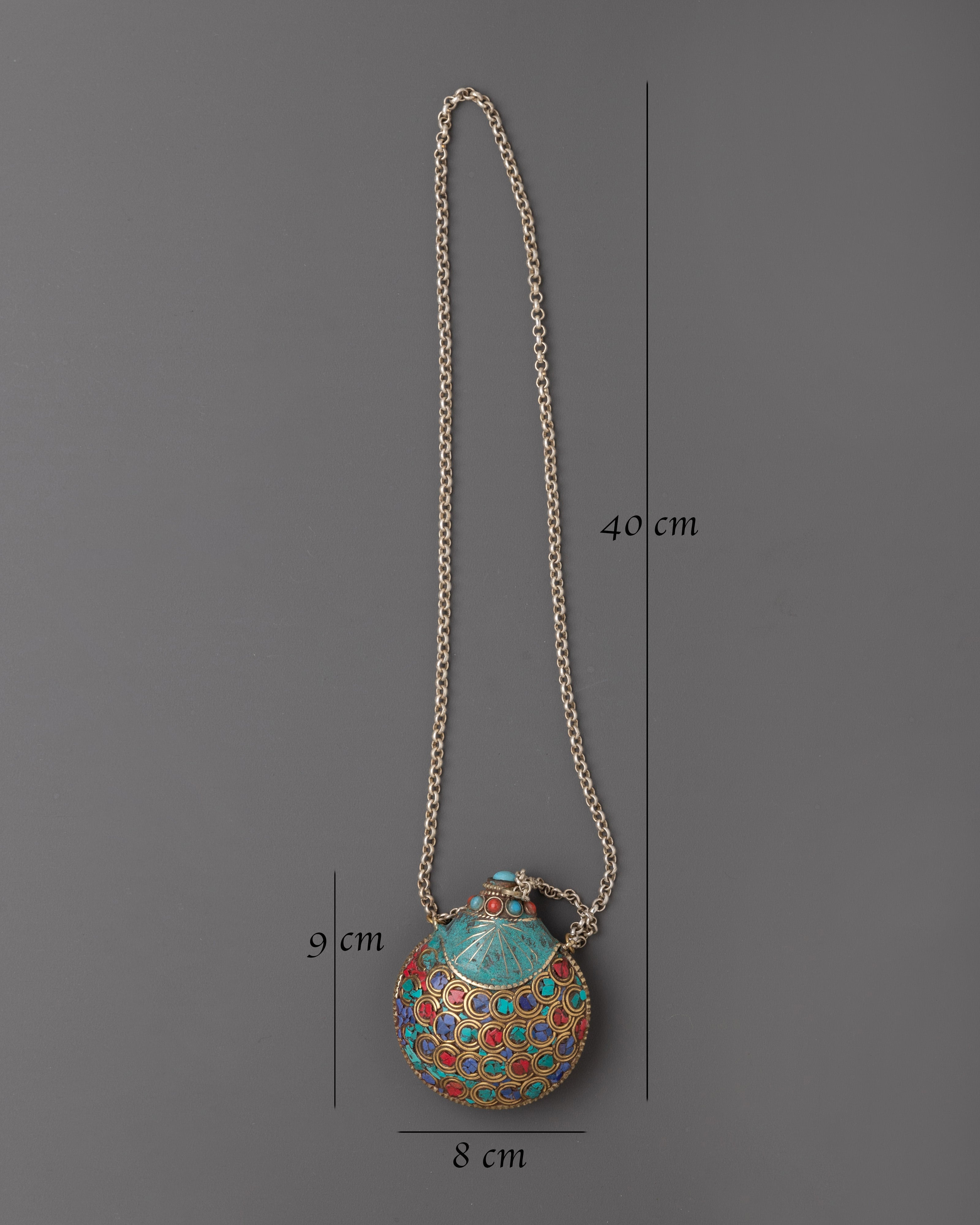 Scared Tibetan Snuff Bottle Necklace | Unique Spiritual Pendant