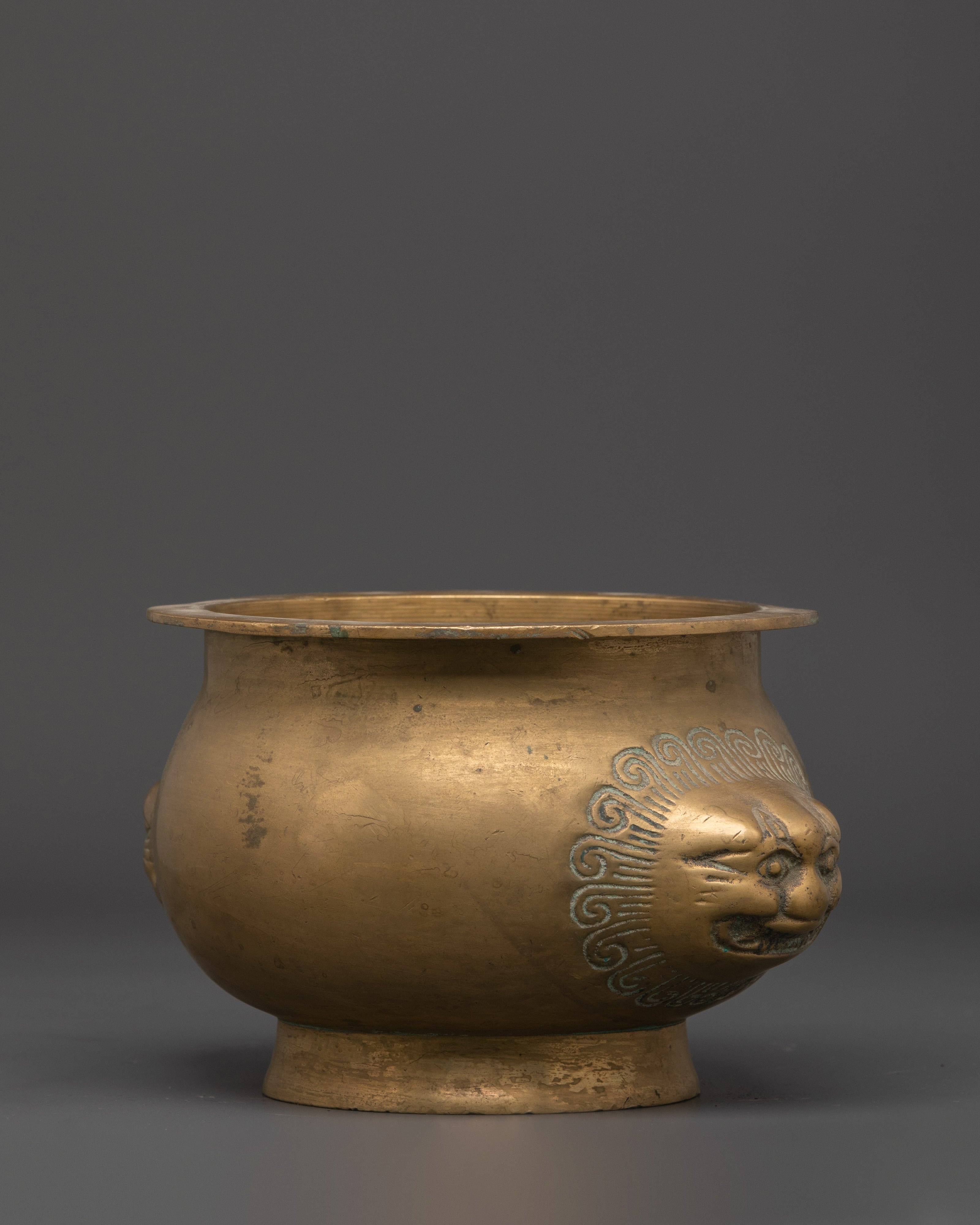 Bronze Offering Bowl | Tibetan Ritual Vessel