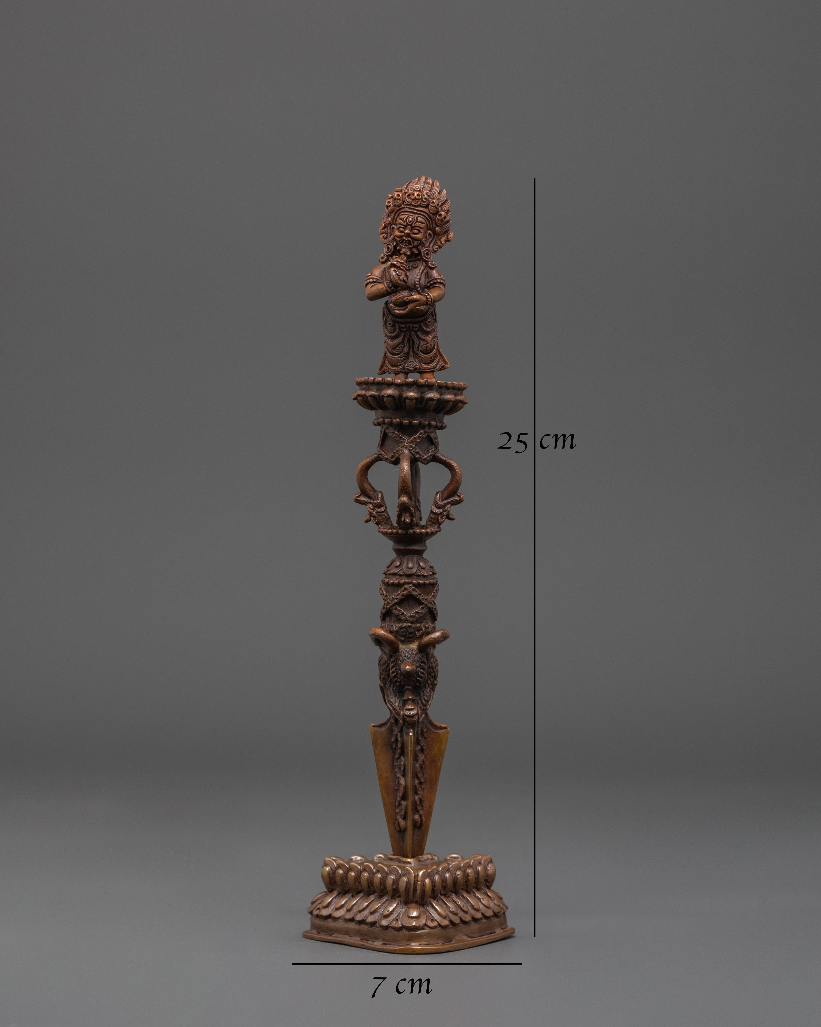 Tibetan Ritual Weapon Phurba | Buddhist Ritual Dagger for Meditation and Altar