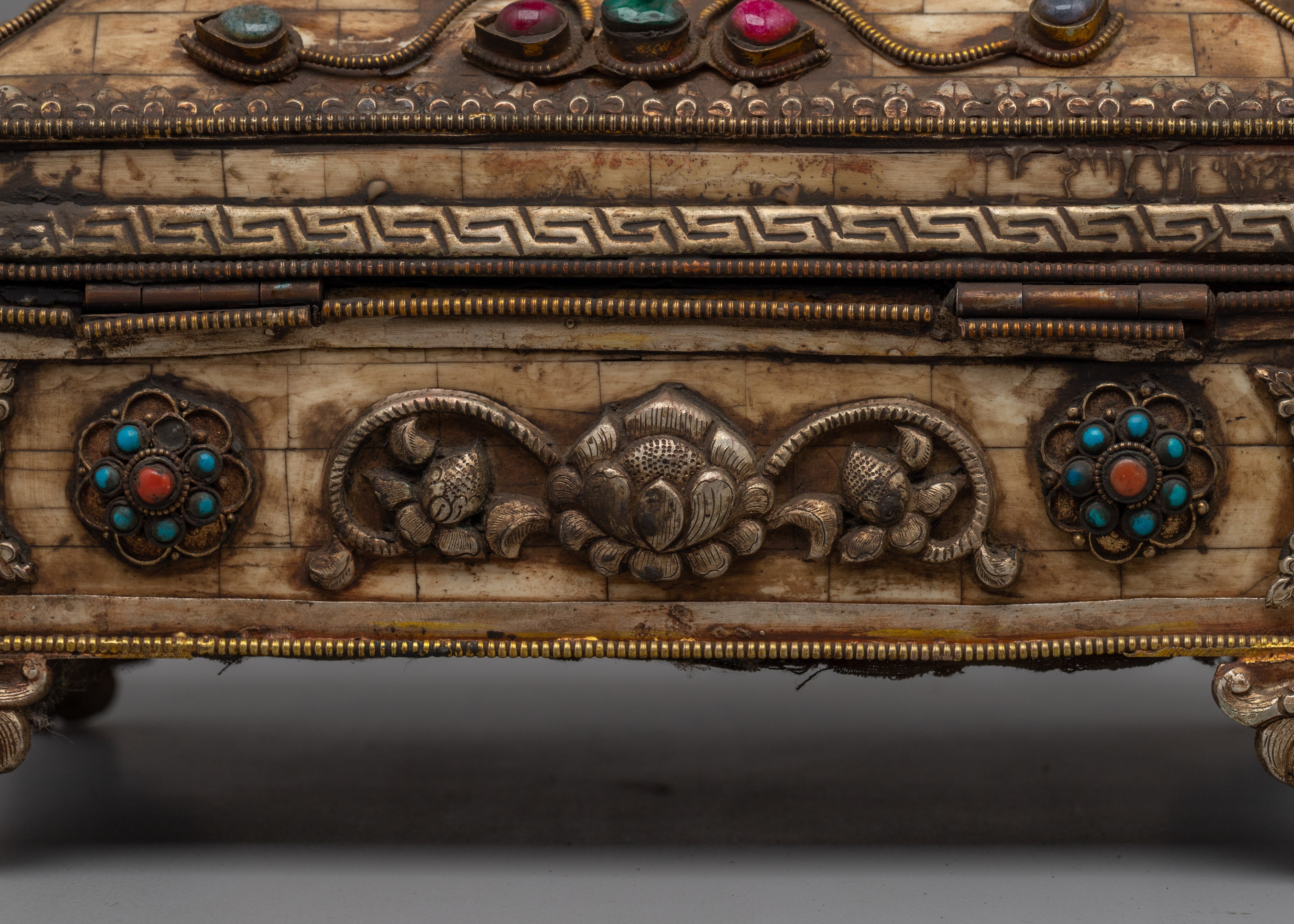 Tibetan Buffalo Bone Treasure Box | Sacred Artifact Storage