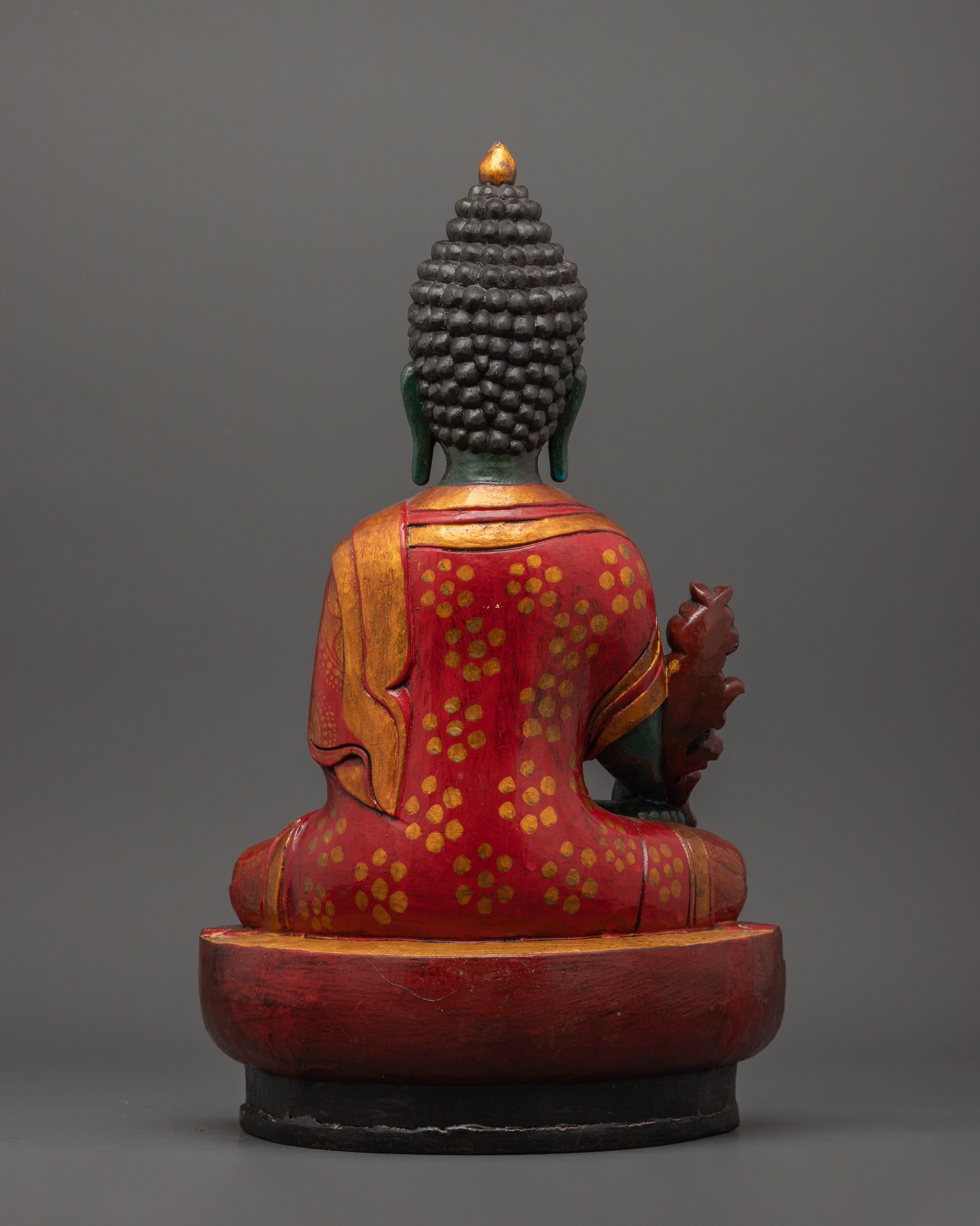 Wooden Medicine Buddha Statue | Symbol of Healing & Compassion
