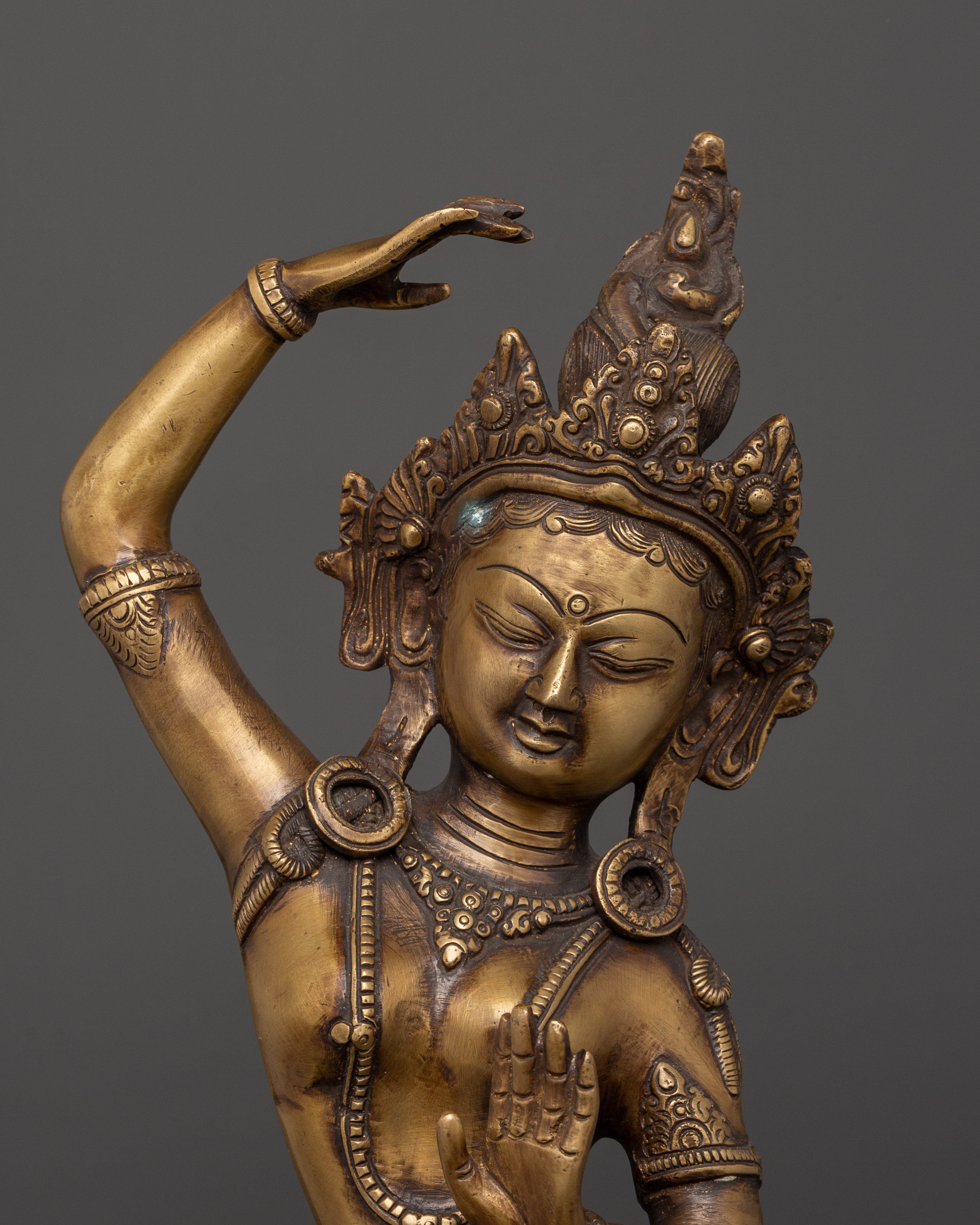 Standing Maya Devi Sculpture for Altar | Buddhist Art for Serenity