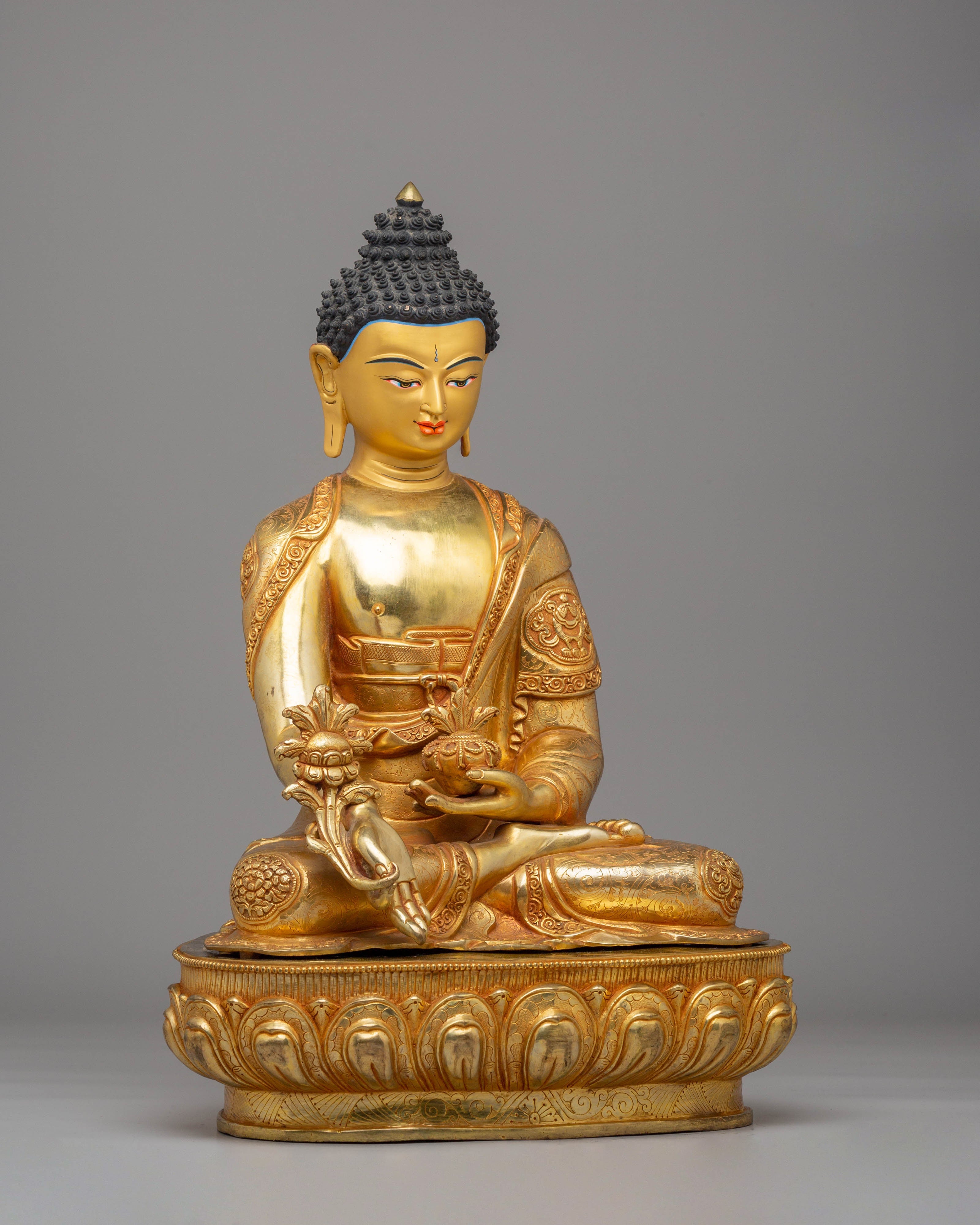 Tibetan Medicine Buddha Statue | Handmade Artwork