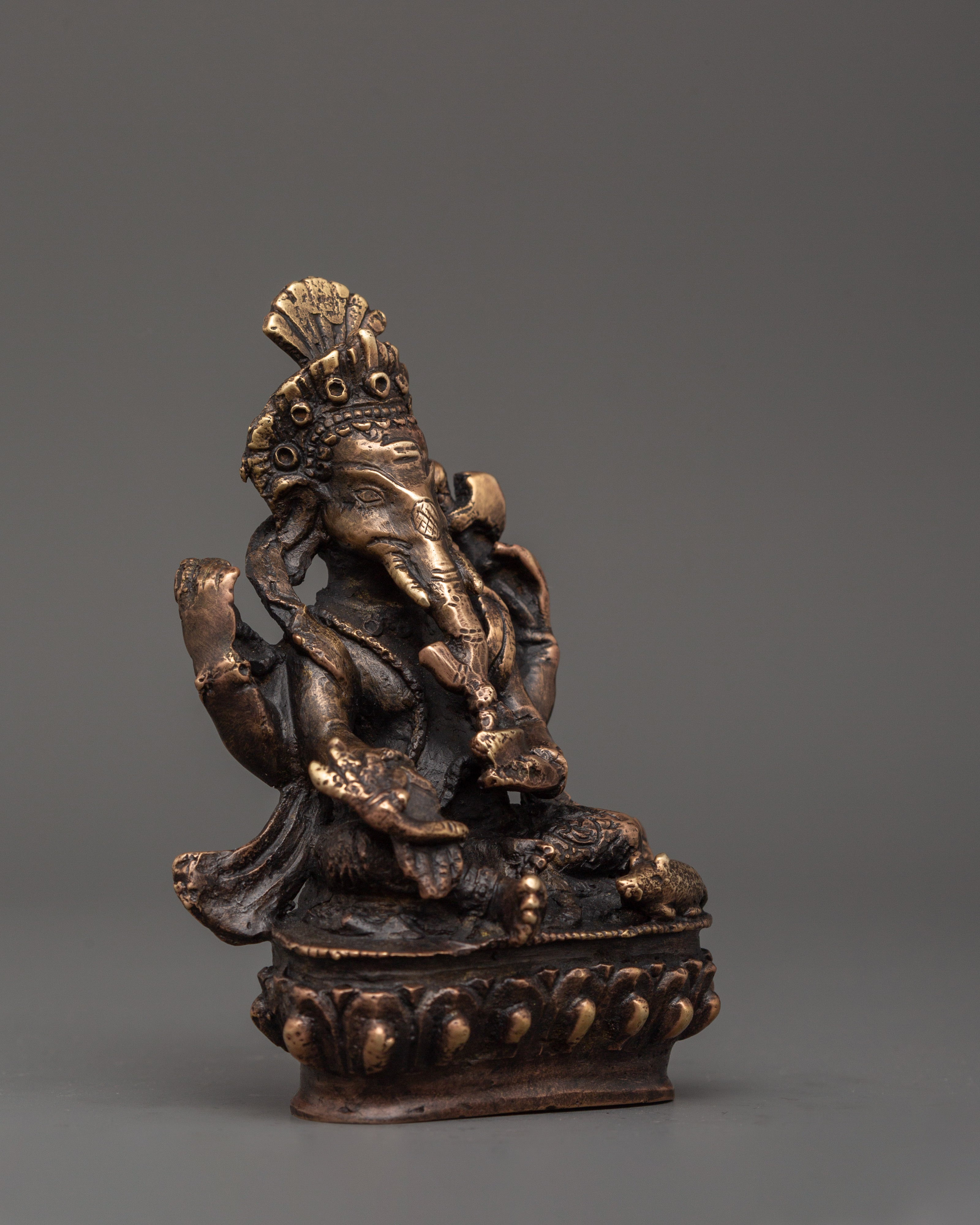 Handmade Hindu Deity Sculpture of Ganesh | Symbol of Wisdom
