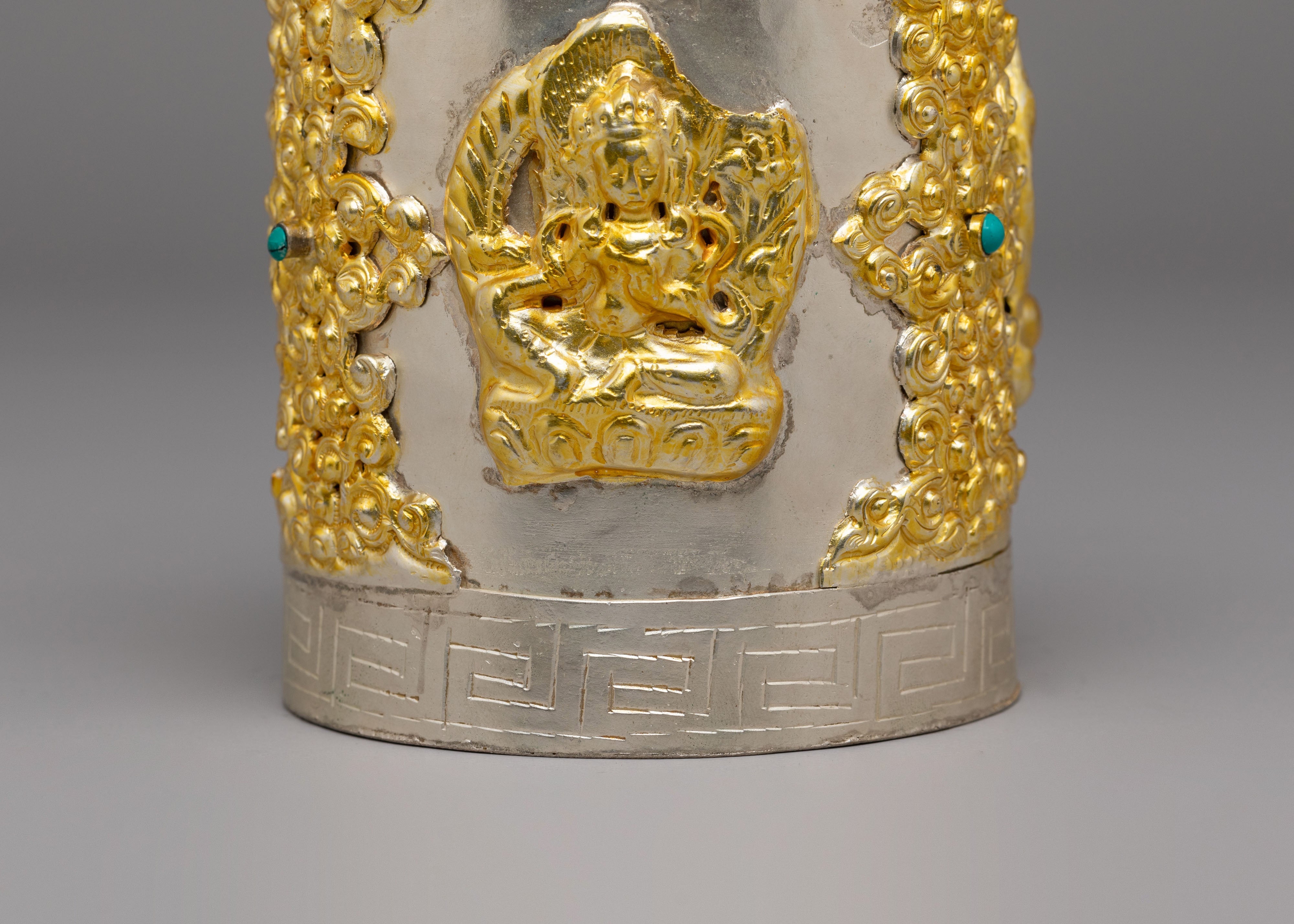 Handcrafted Himalayan Jewelry Box | Copper Box with Electro Gold and Silver Plating
