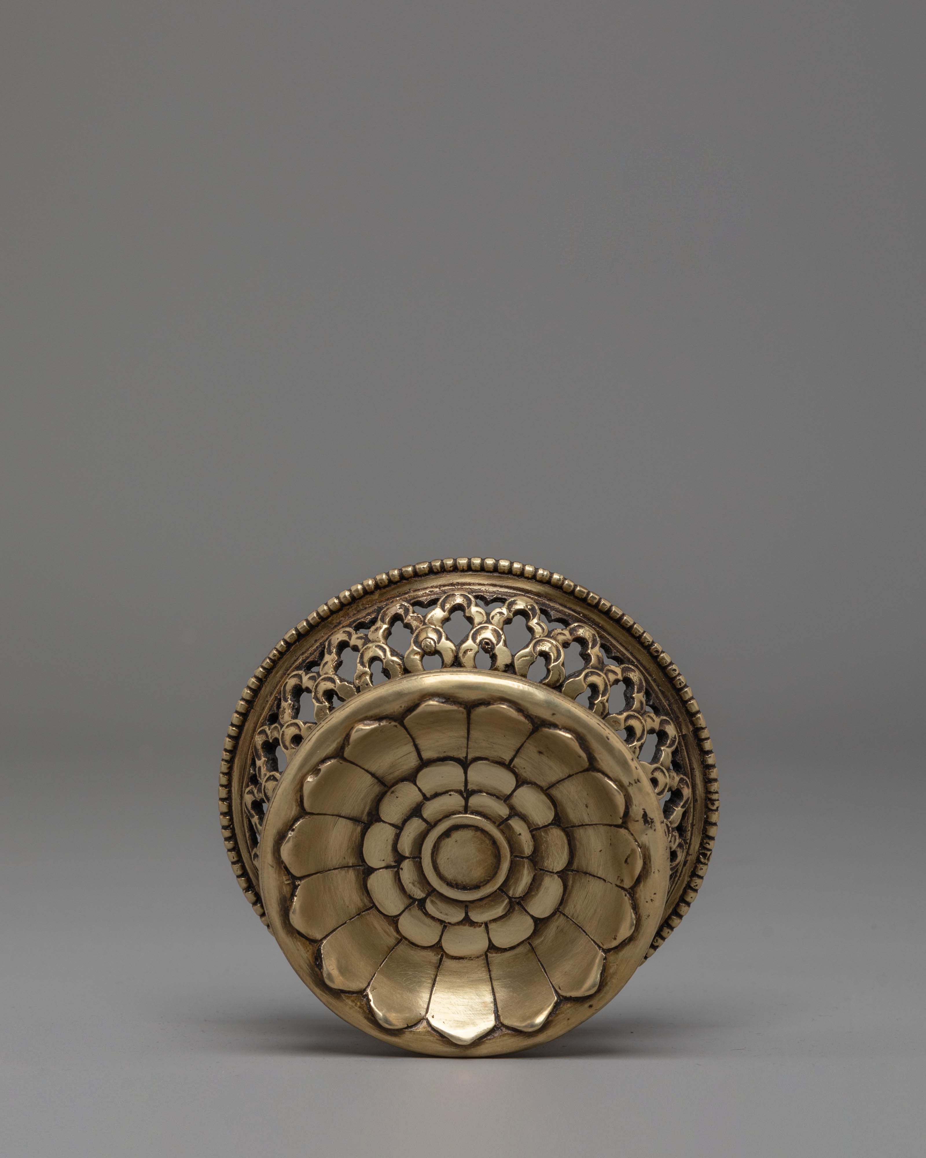 Traditional Handmade Oil Lamp | Brass Ritual Lamp for Puja