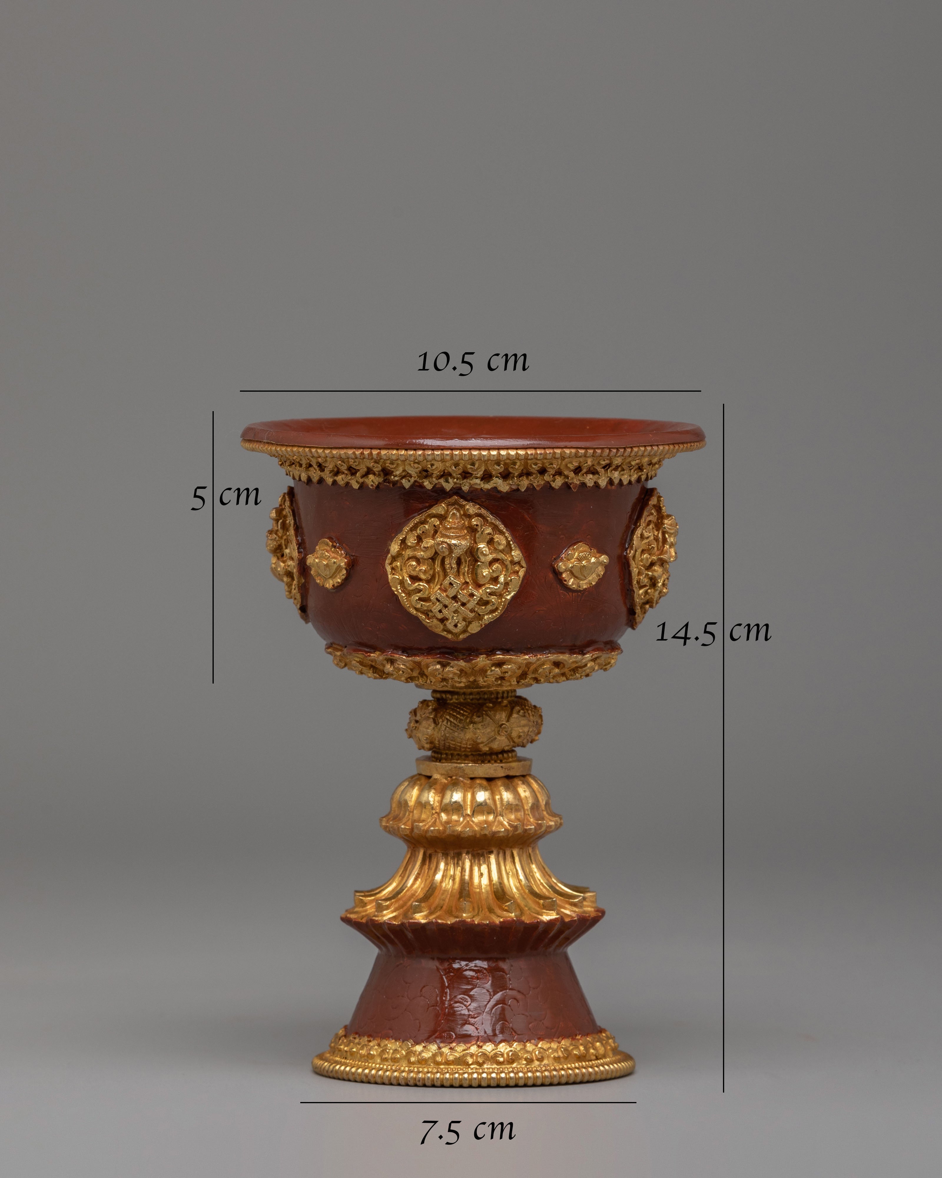 Vajrayana Ritual Butter Lamp Set | Sacred Buddhist Offering Lamp