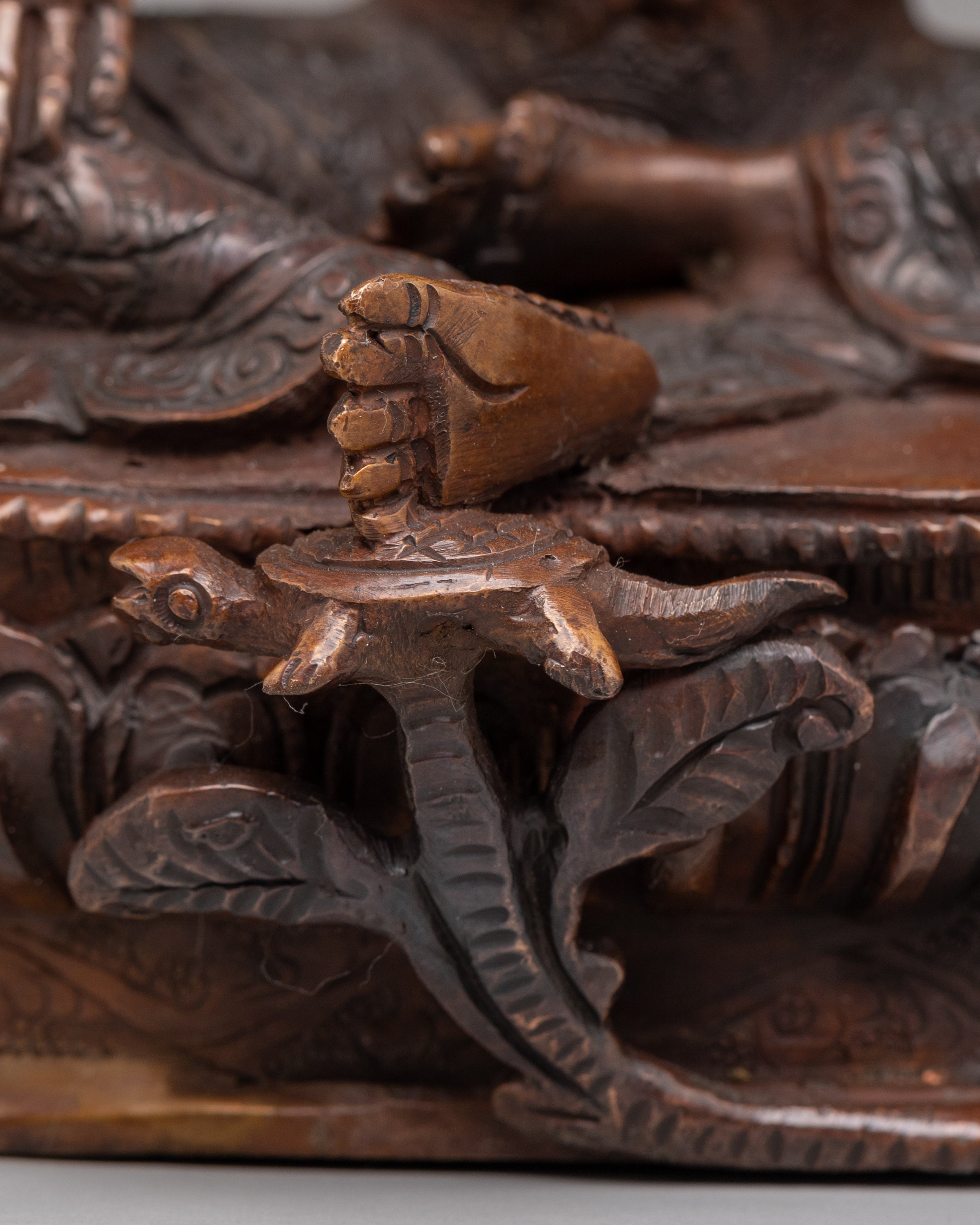 Laxmi Handcrafted Statue | Oxidized Copper Body