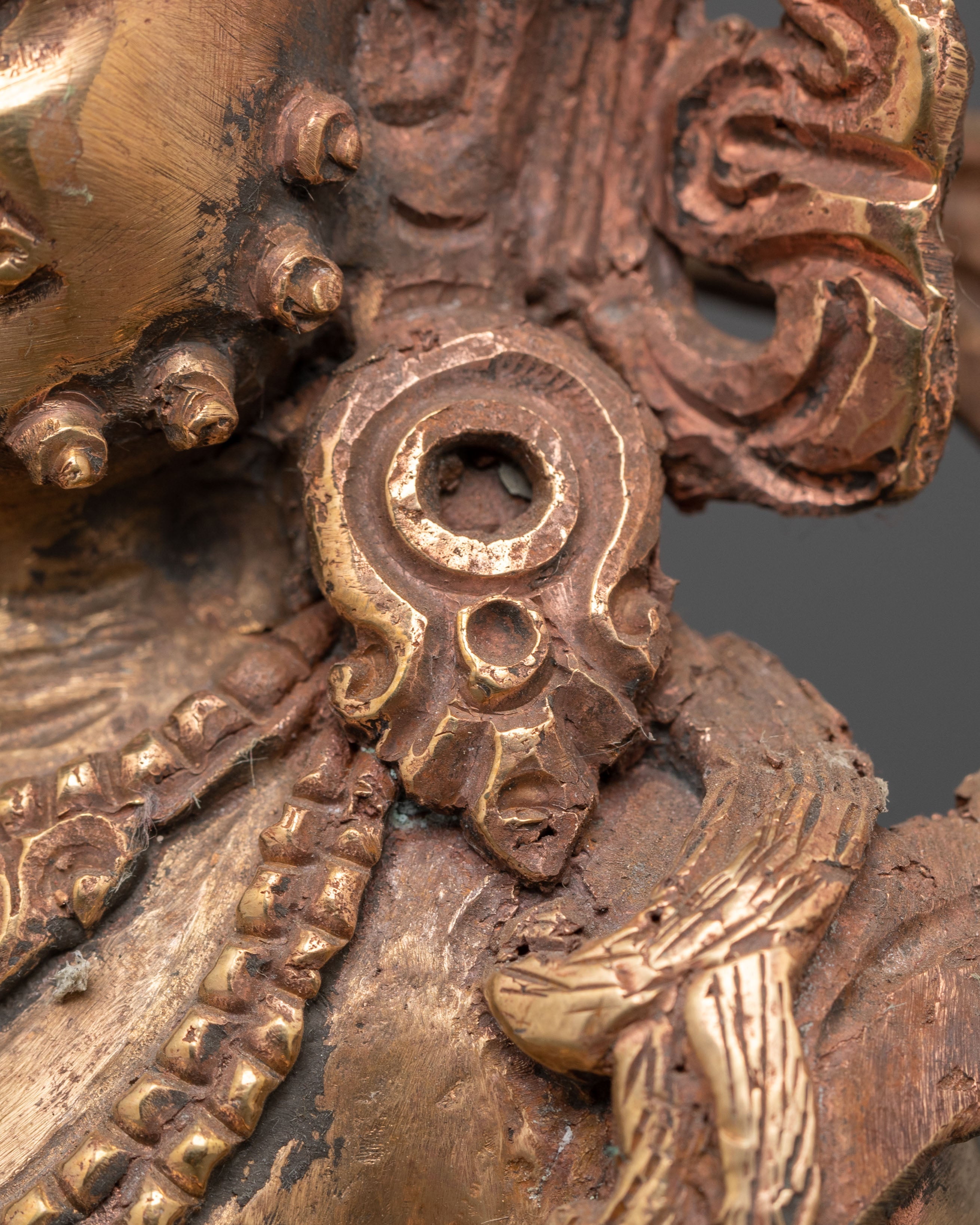 Tibetan Wealth Deity Dzambhala | Handcrafted Copper Sculpture