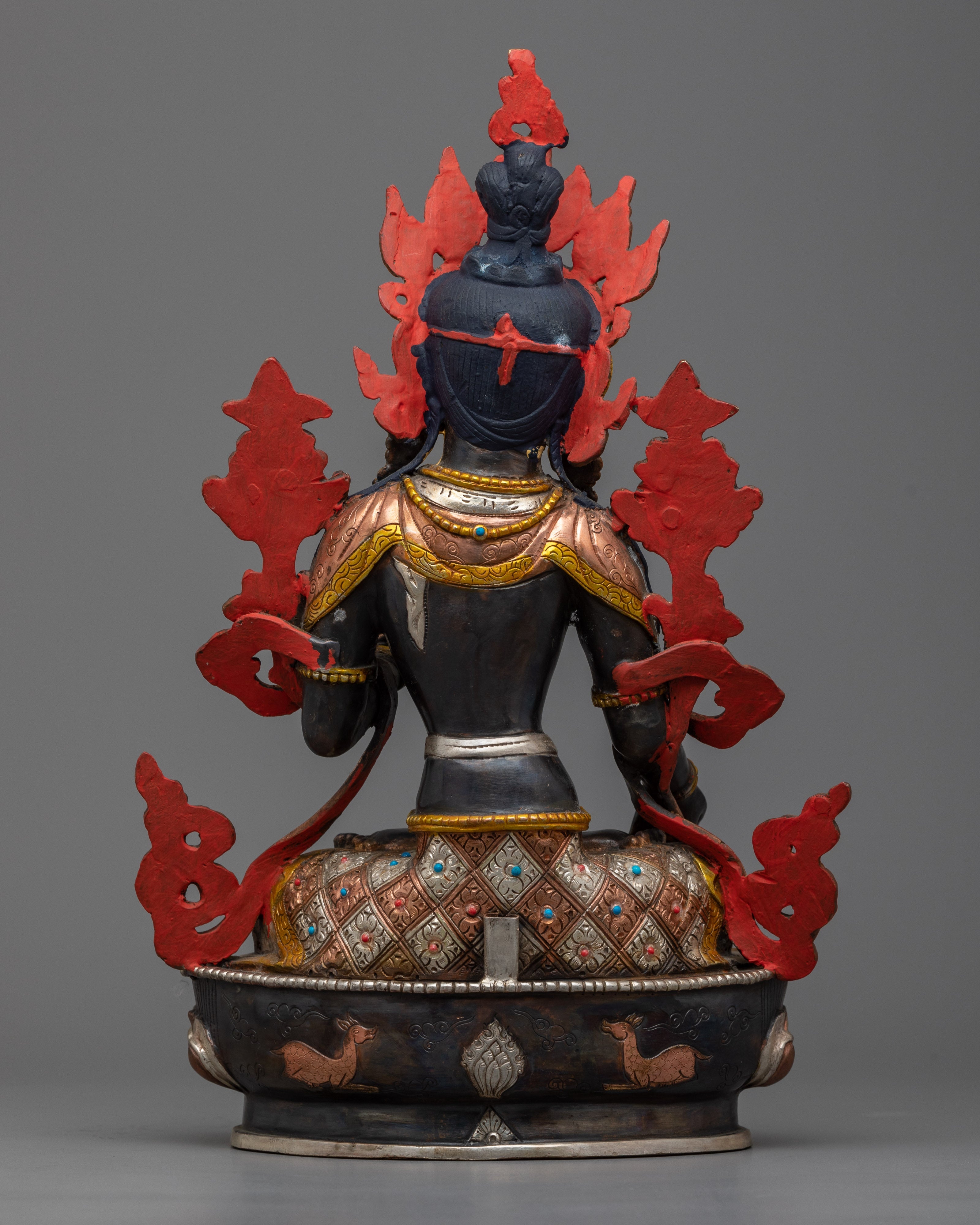Elegant 14.5" White Tara Goddess Buddhism | Embrace the Compassionate Spirit of Tara Statue