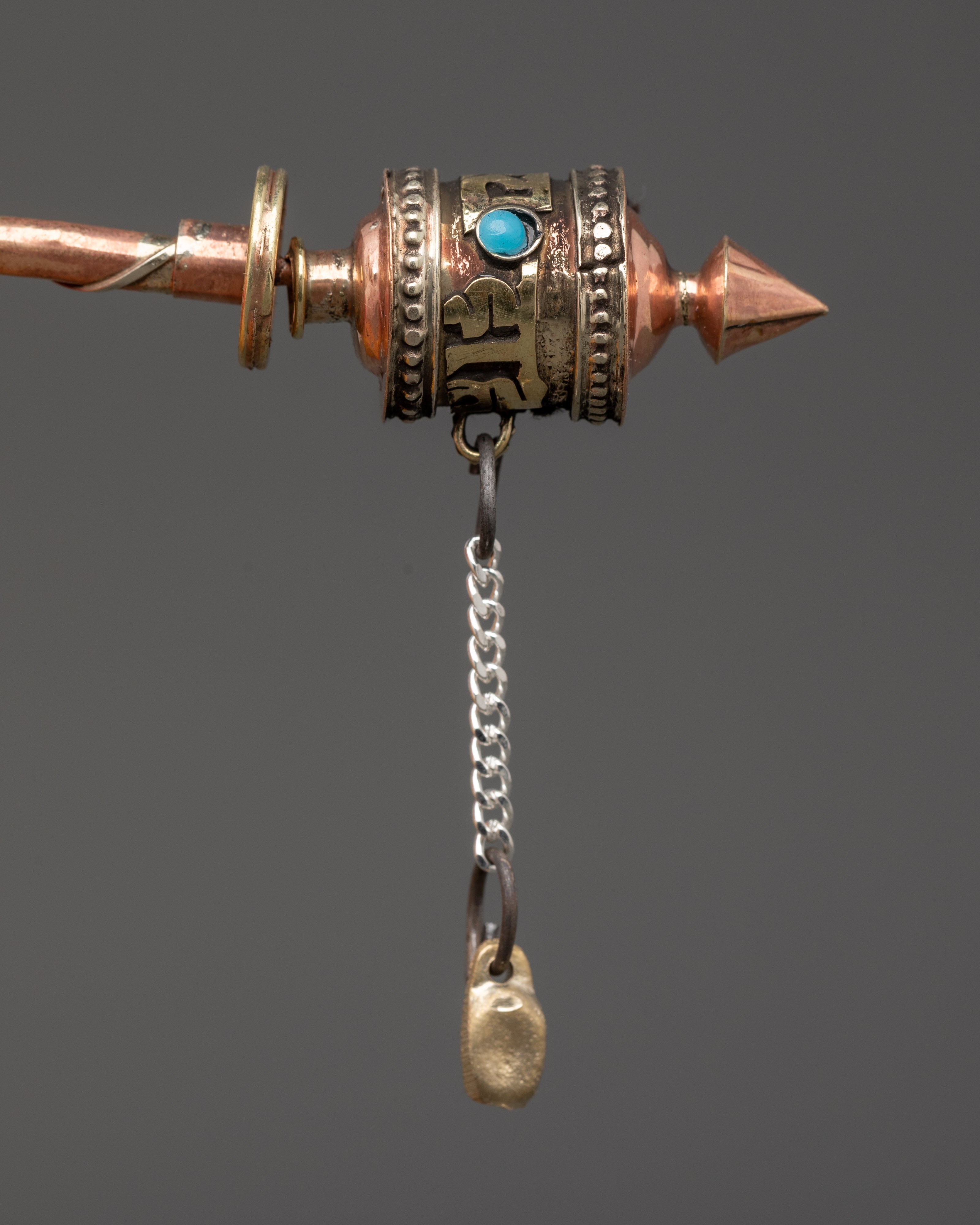 Handmade Tibetan Brass Prayer Wheel | Spiritual Tool for Mindfulness