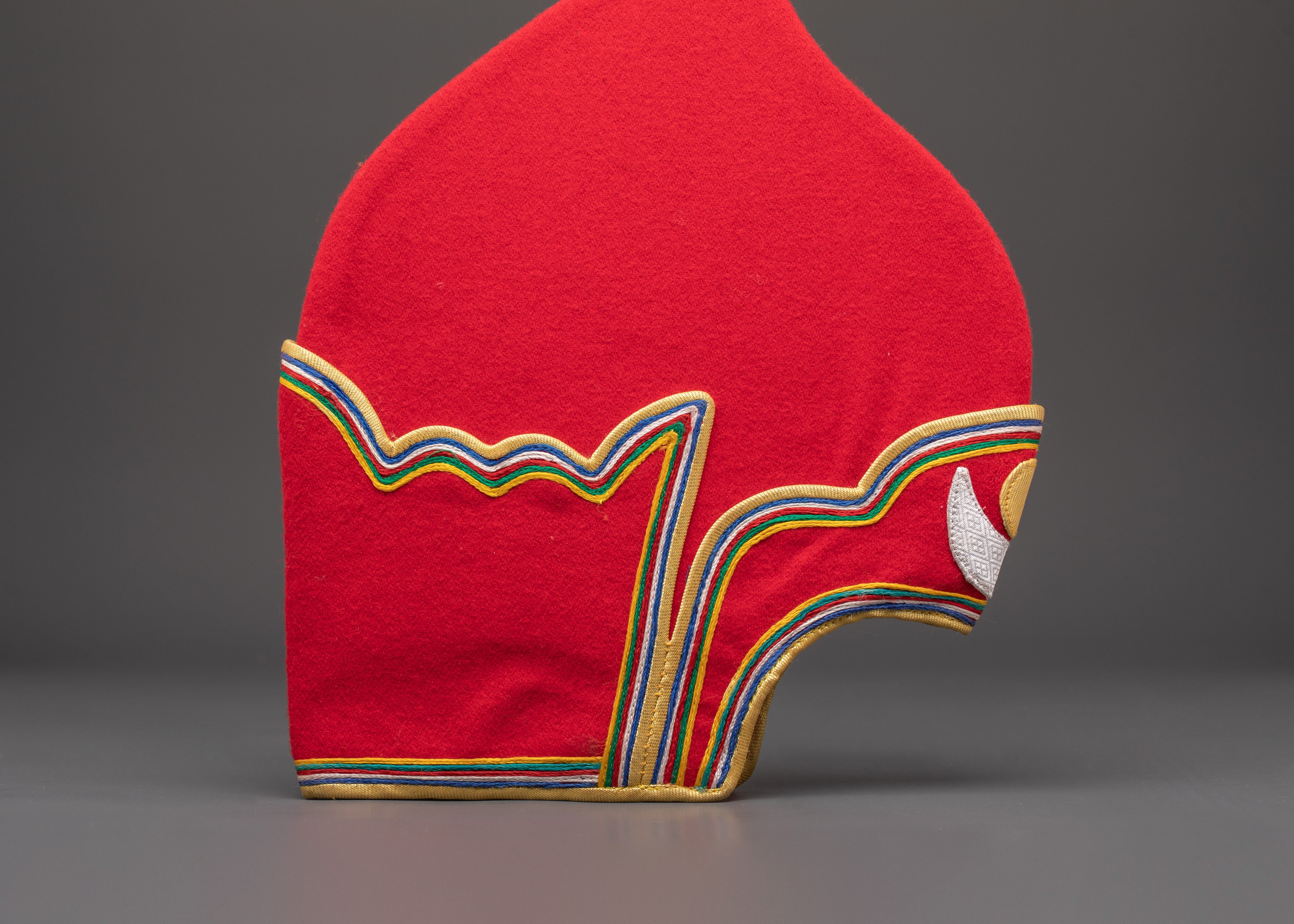 Traditional Ritual Cloth Hat | Handmade Himalayan Ceremonial Headwear