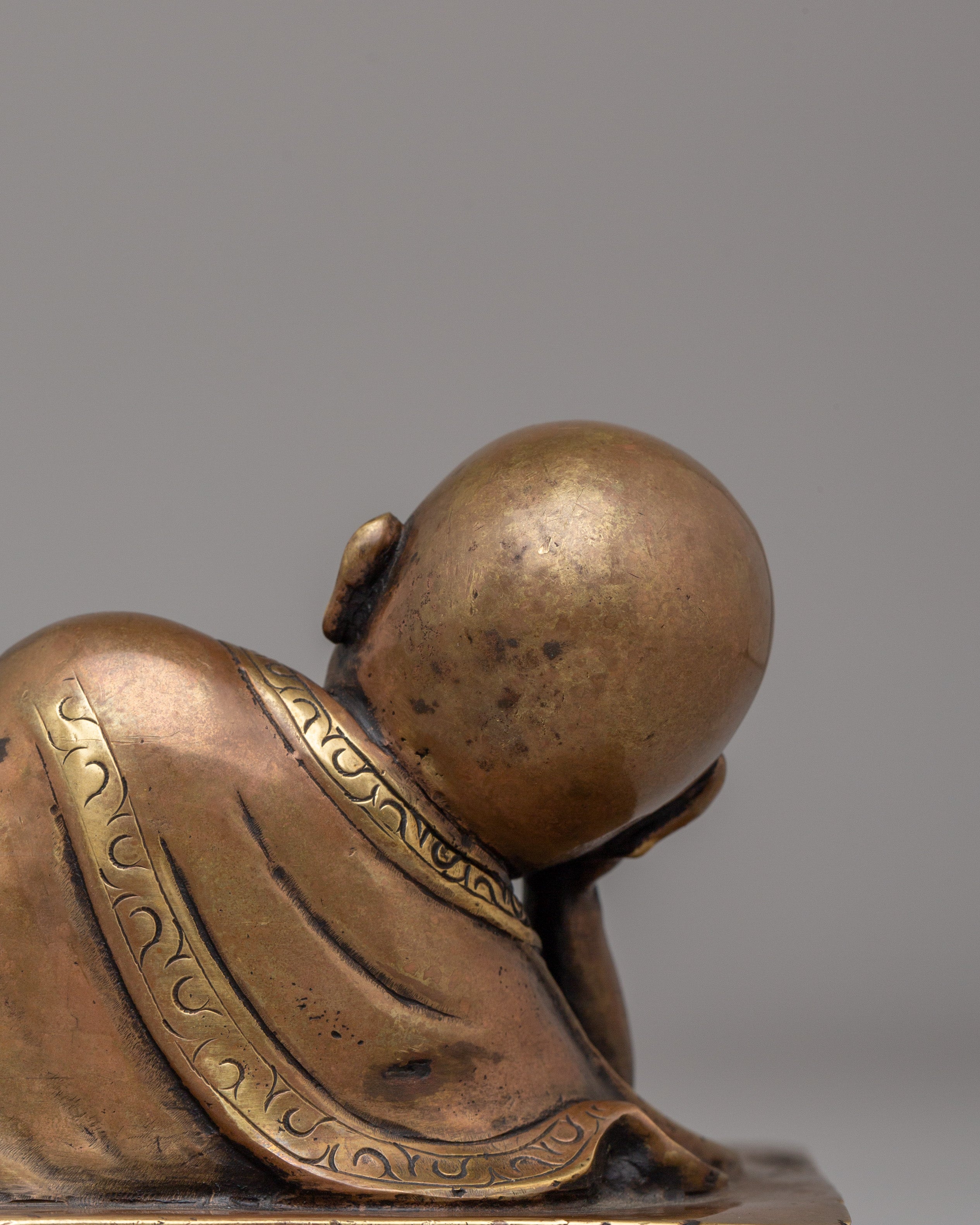 Buddhist Little Monk Statue | Handcrafted Bronze Tibetan Art