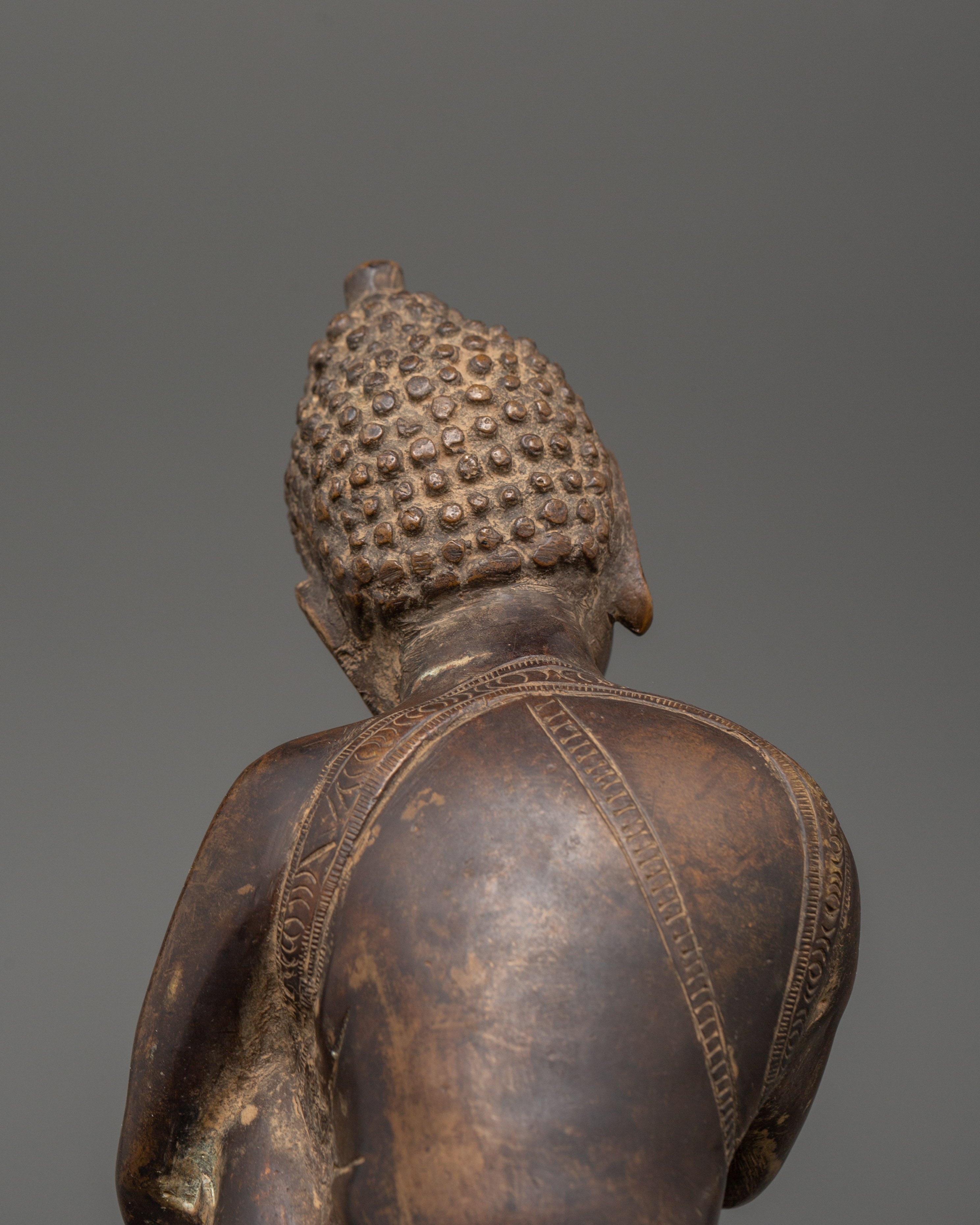 Buddha Bronze Iron Statue | Handcrafted Sitting Buddha Artwork
