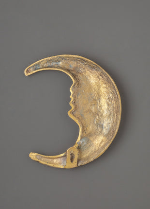 Brass Crescent Moon Wall Hanging | Decor for Spiritual and Home Harmony