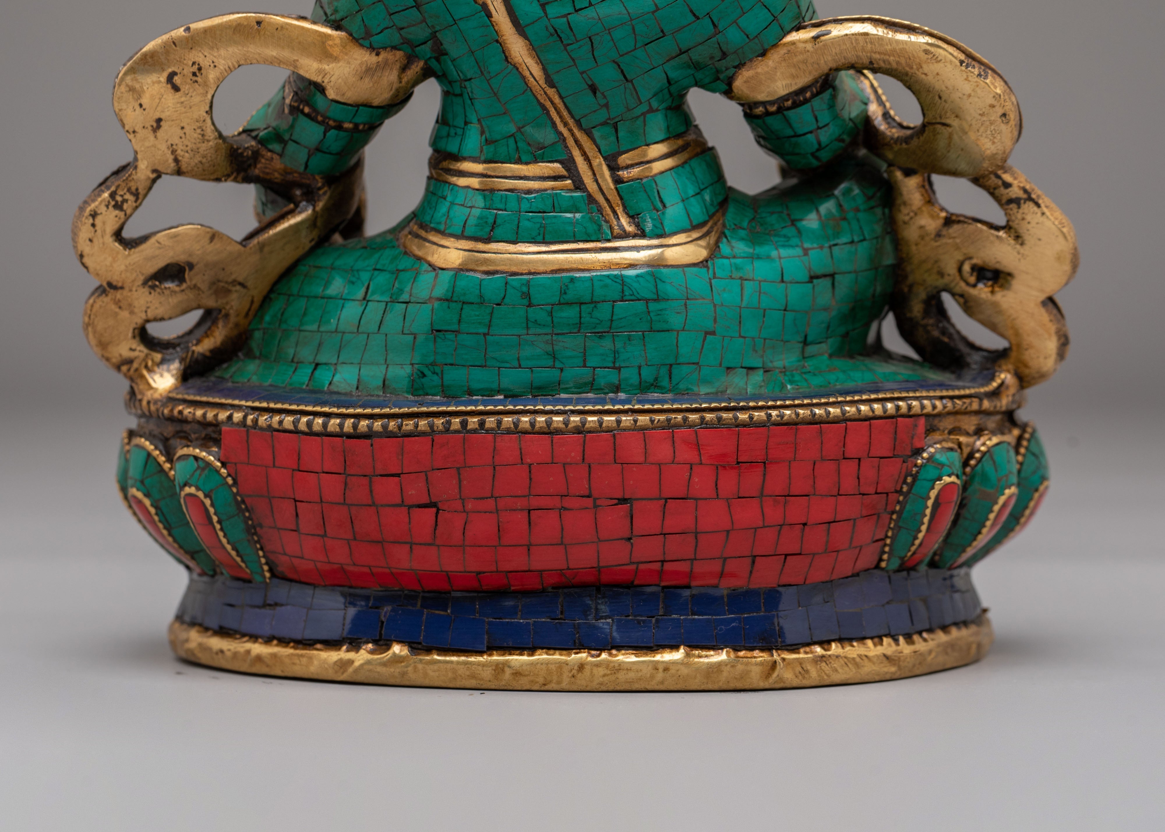 Dzambhala Statue of Wealth and Abundance | Brass Figurine for Mindful Living