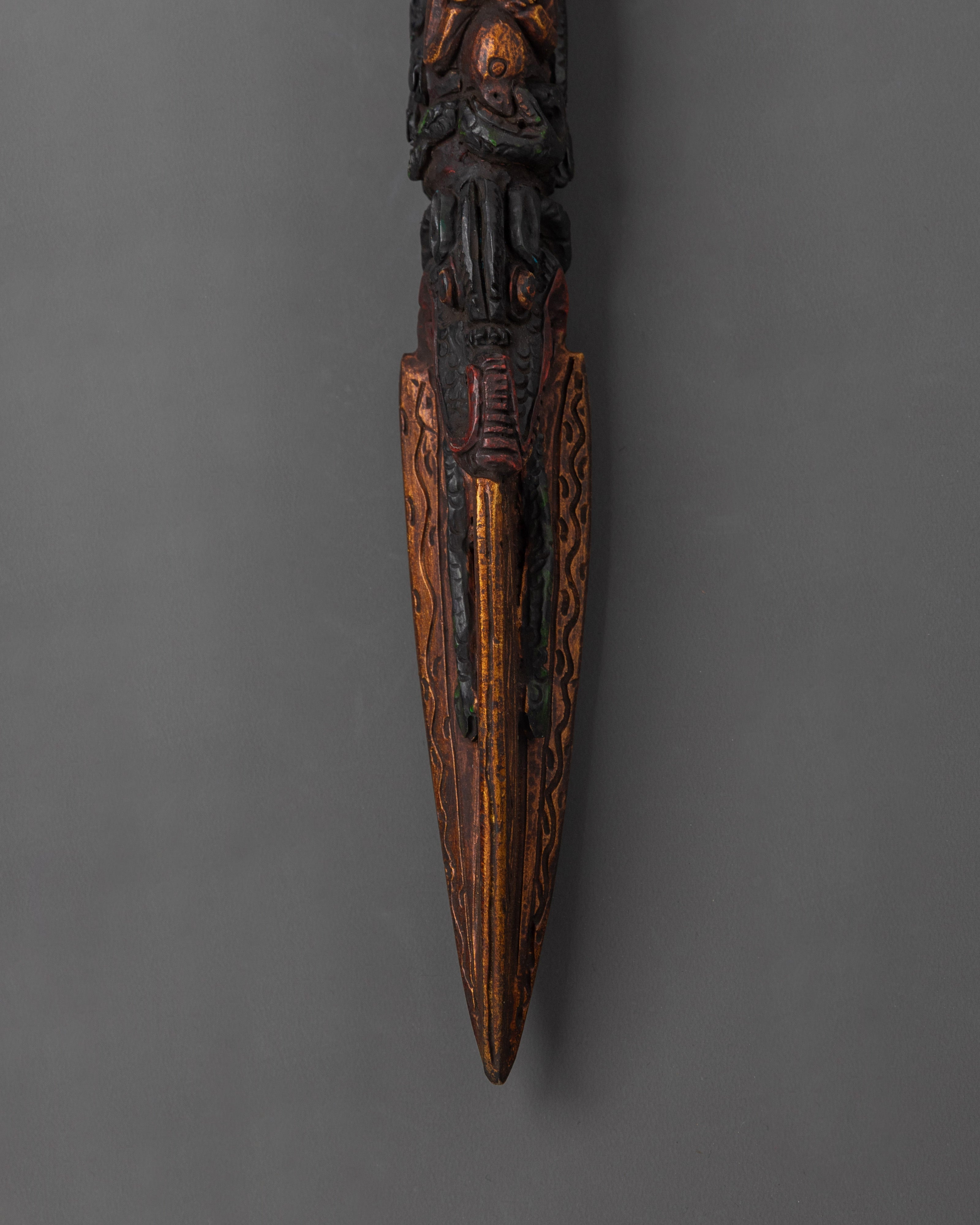Tibetan Spiritual Phurba Dagger | Handcrafted Copper Ritual Dagger