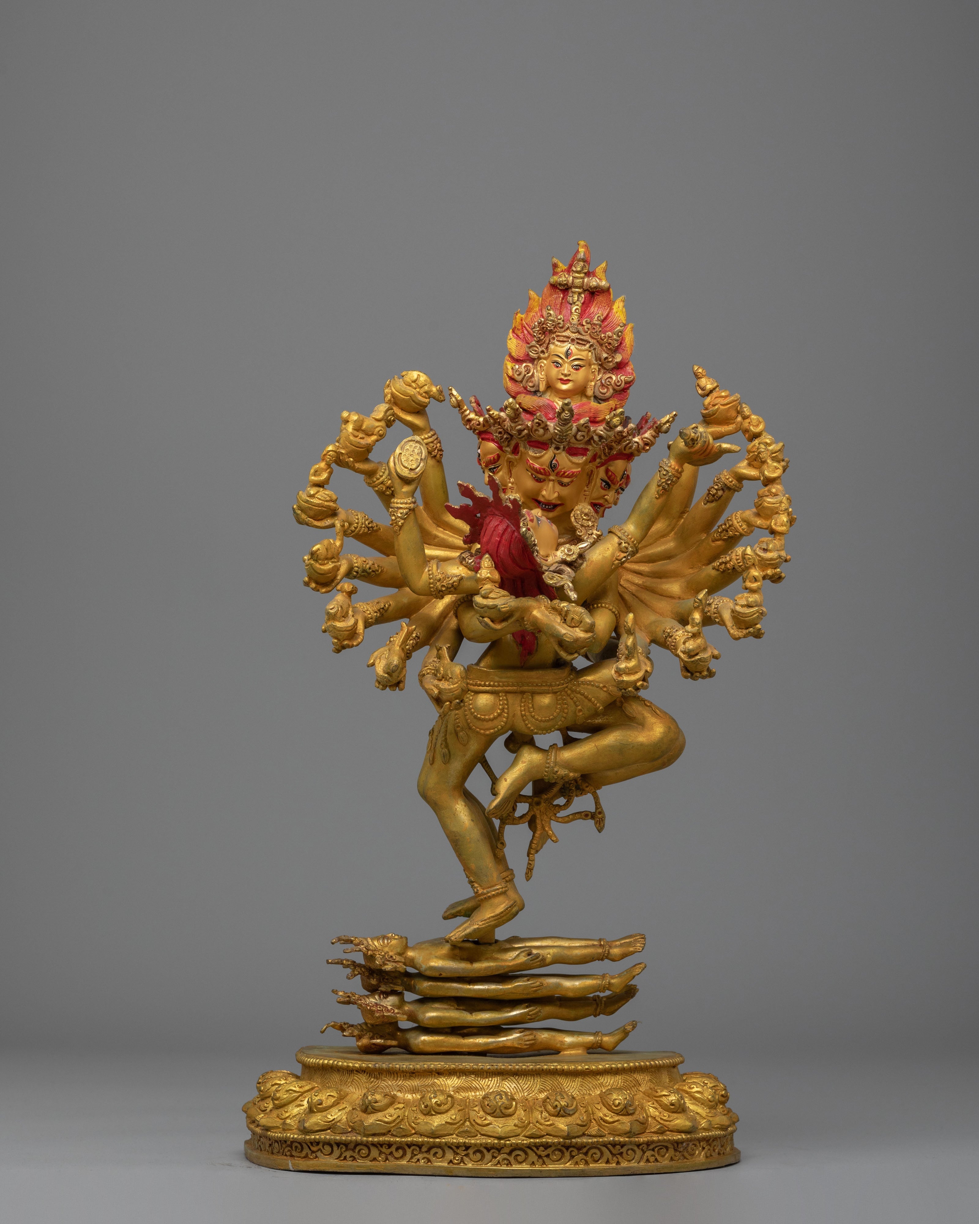 Hevajra With Consort Statue | Vajrayana Tantric Deity Sculpture