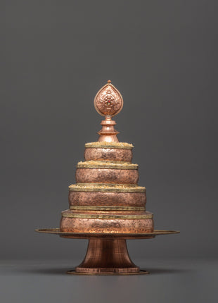 Copper Tibetan Mandala Offering Set  