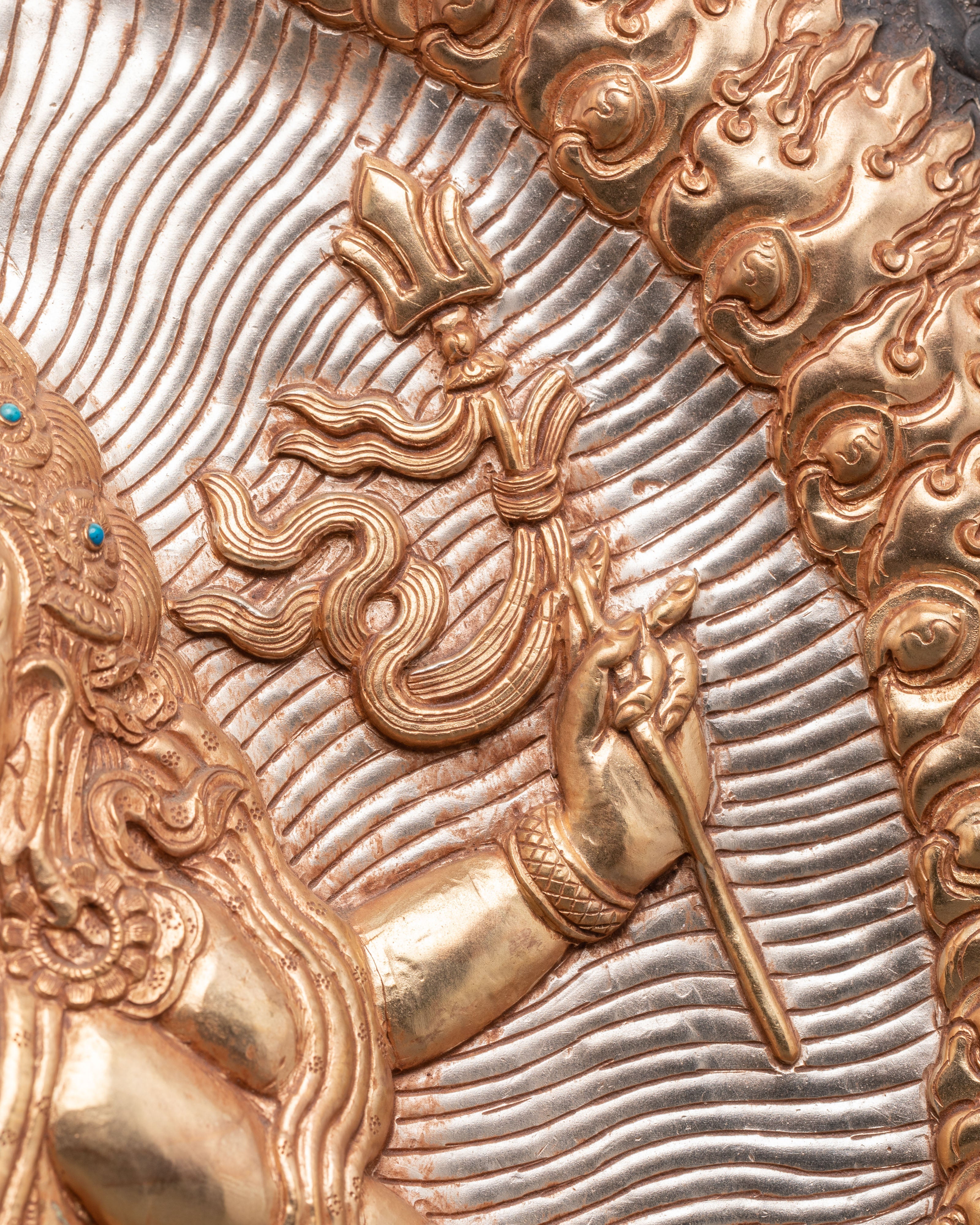 Six Armed Mahakala Wall Hanging | Powerful Protector Deity for Sacred Spaces