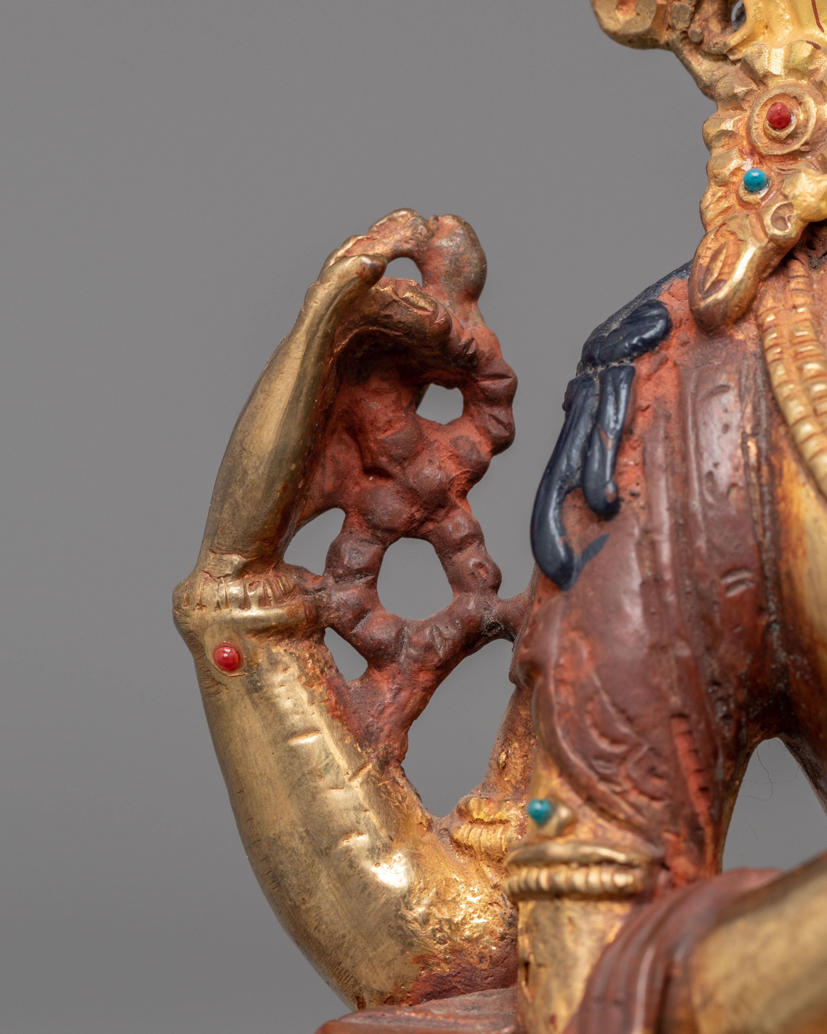 Gold Plated Statue of Bodhisattva Chenrezig | Deity of Compassion