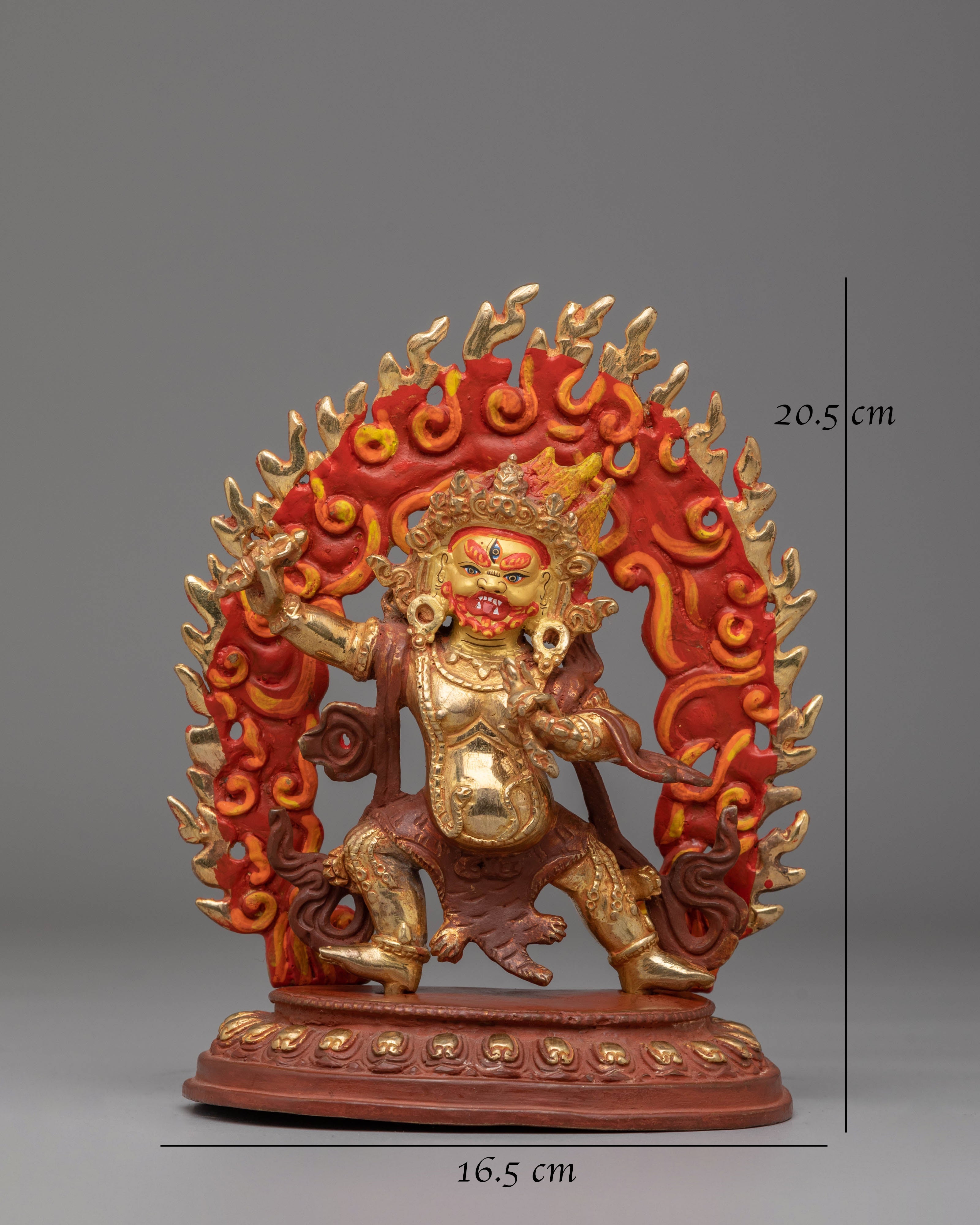 Vajrapani Statue for Protection | 24K Gold Plated Copper for Spiritual Safety
