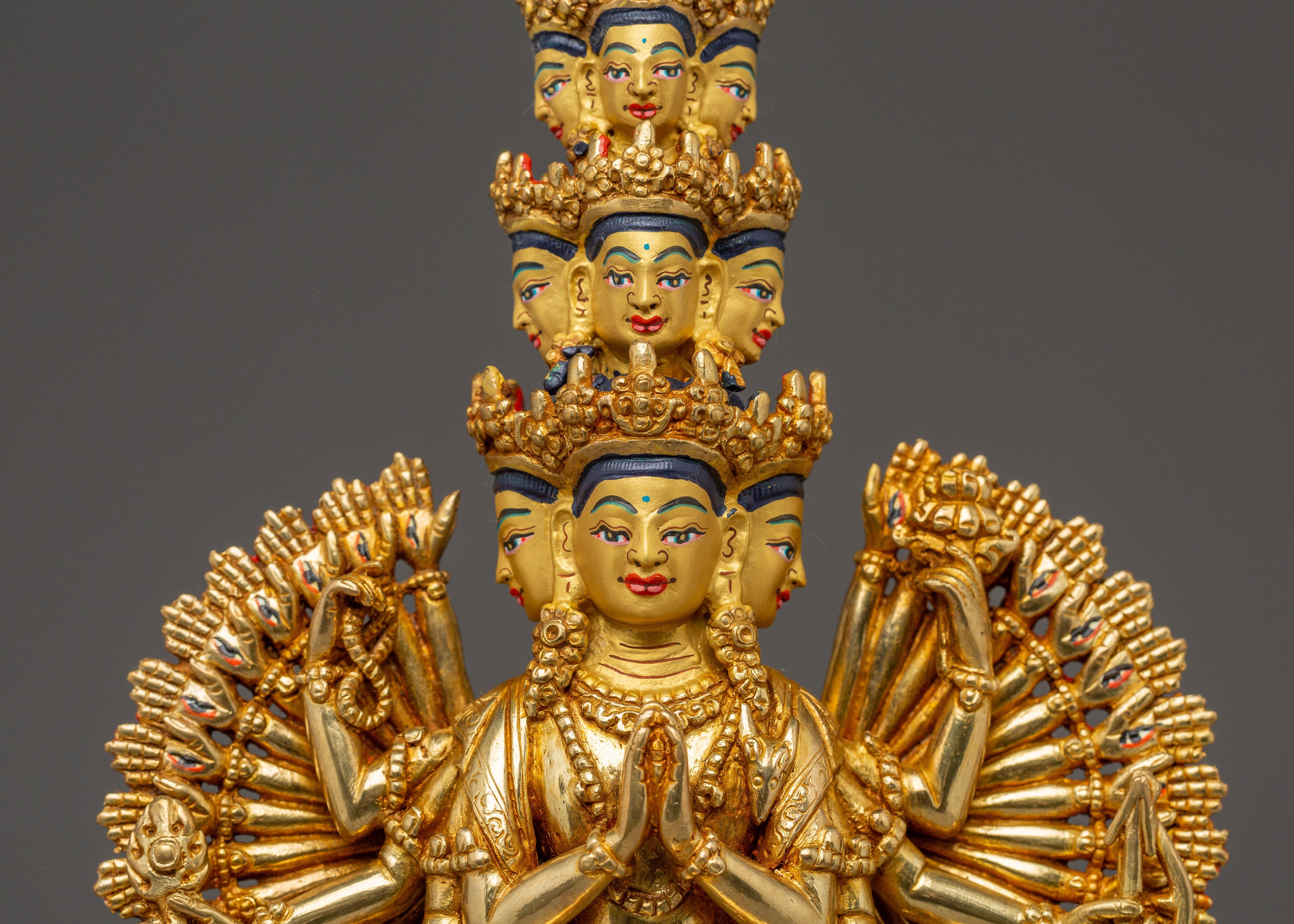 Thousand Armed Chenrezig Statue | Spiritual Buddhist Art