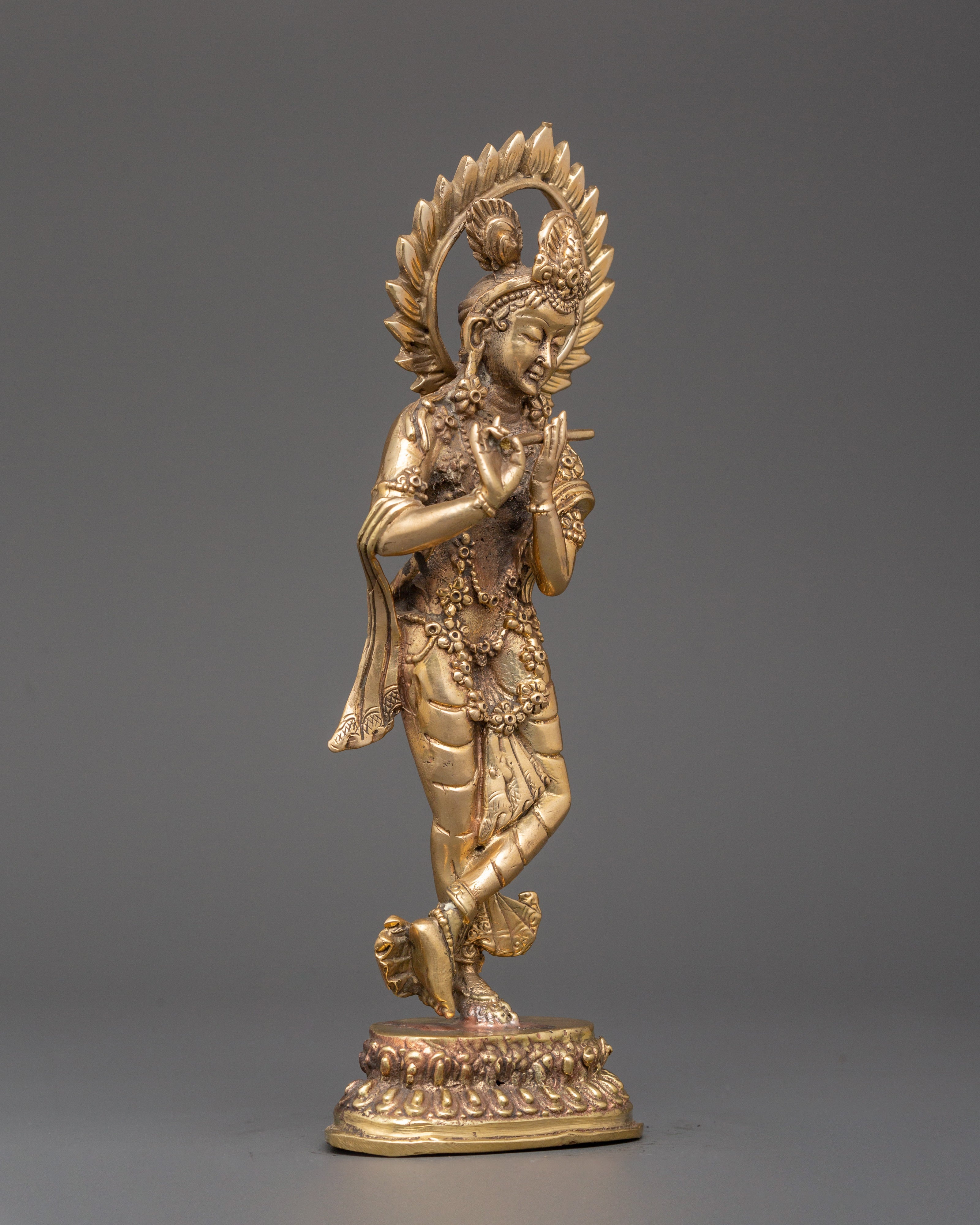 Krishna Traditional Statue | Divine Hindu God of Compassion and Music