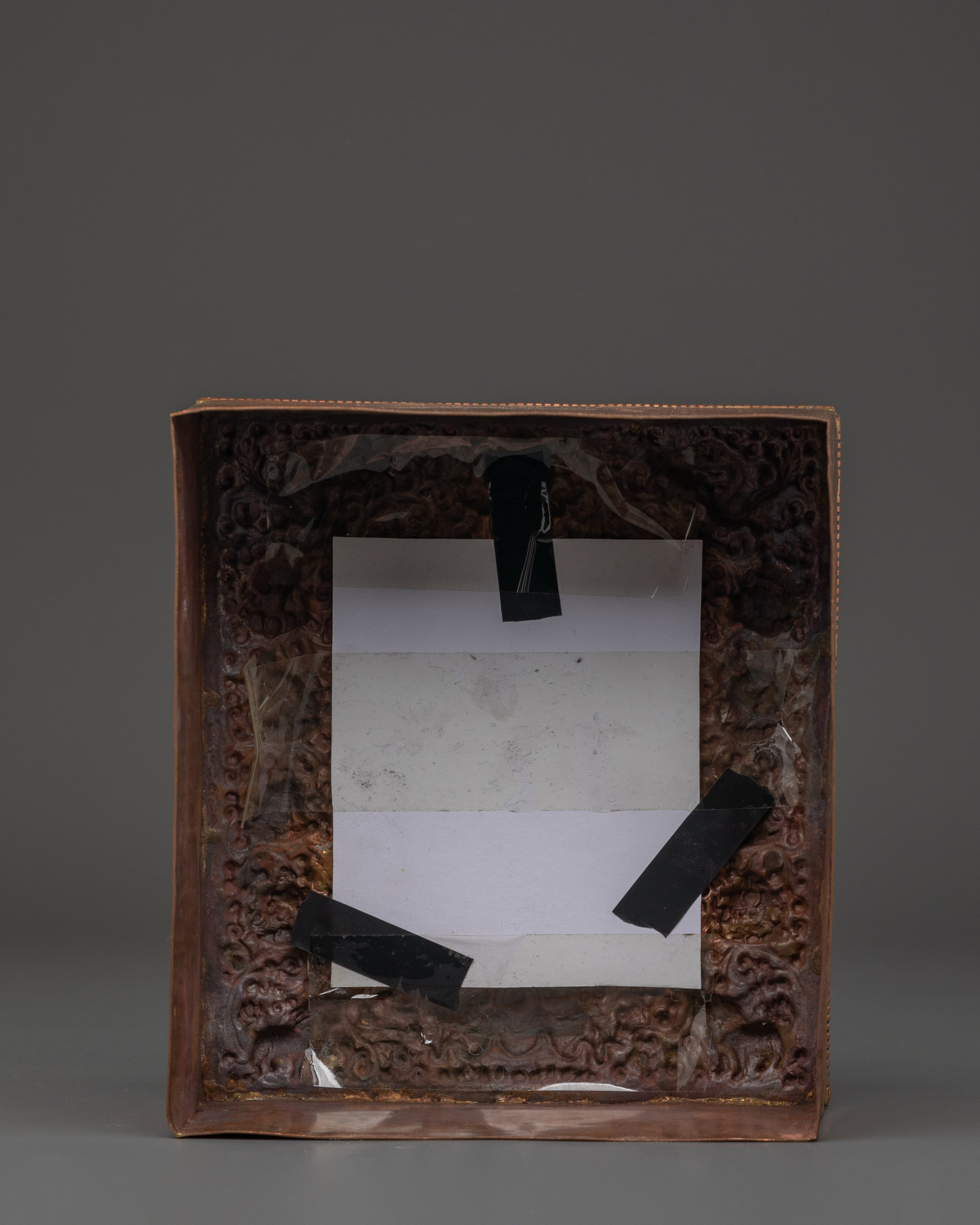 Copper Shakyamuni Buddha Ghau Box | Ritual Box for Sacred Artifacts