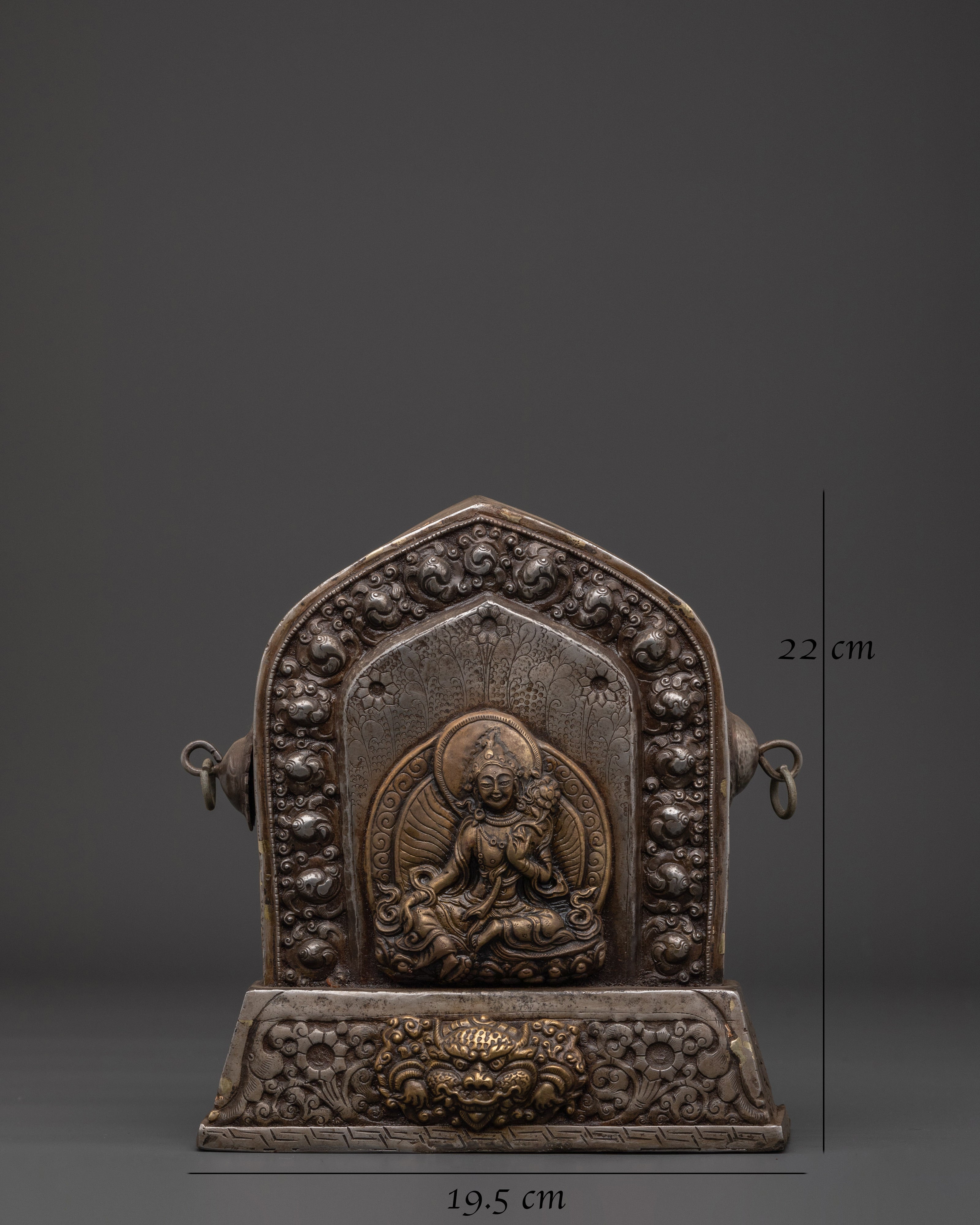 Handcrafted Religious Ghau Box | Tibetan Copper Altar Box for Meditation