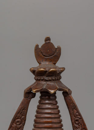 Traditionally Hand-Carved Stupa | A Sacred Symbol of Buddhist Wisdom
