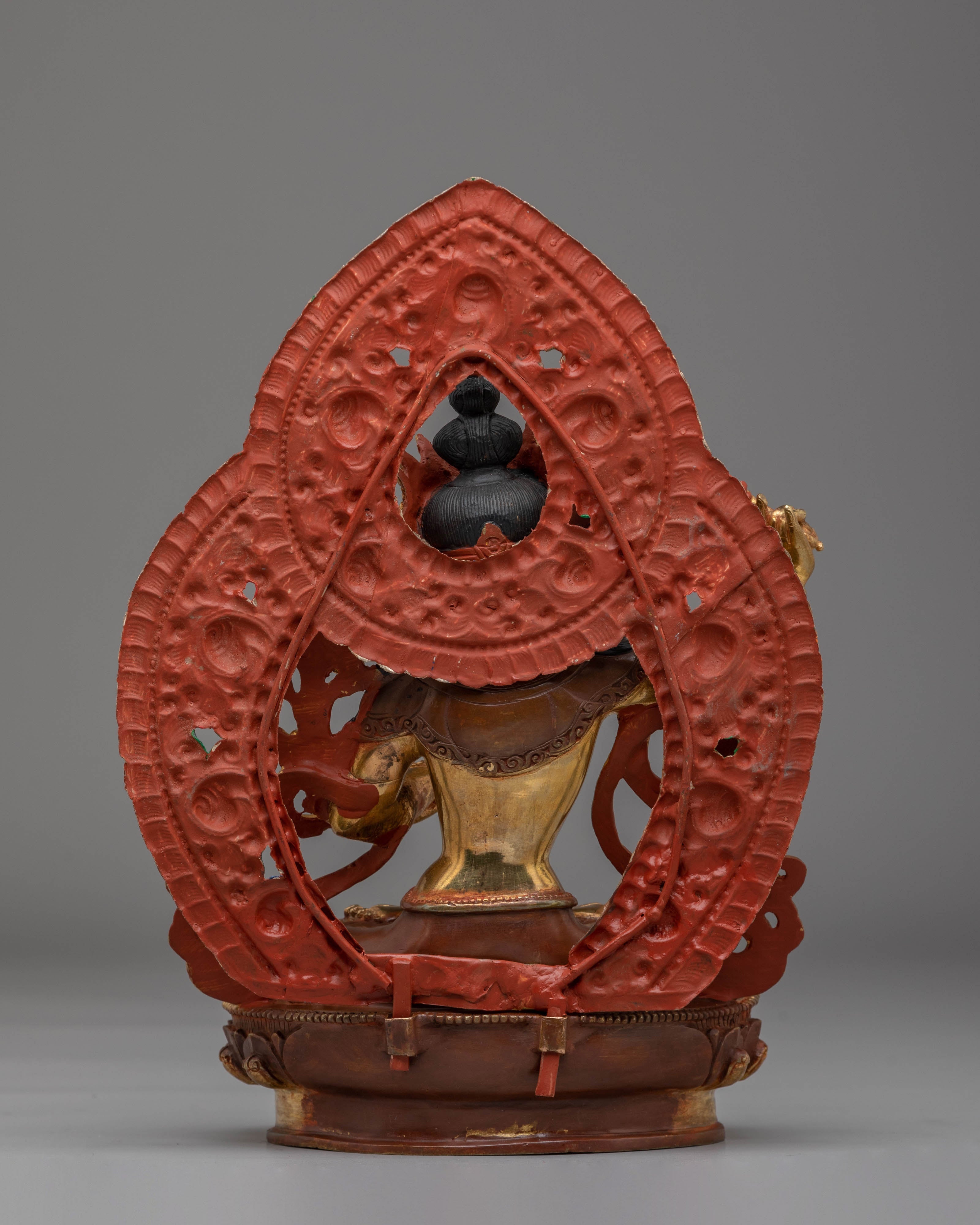 Sacred Wisdom Deity Manjushri Statue | Copper Body with Gold Plating