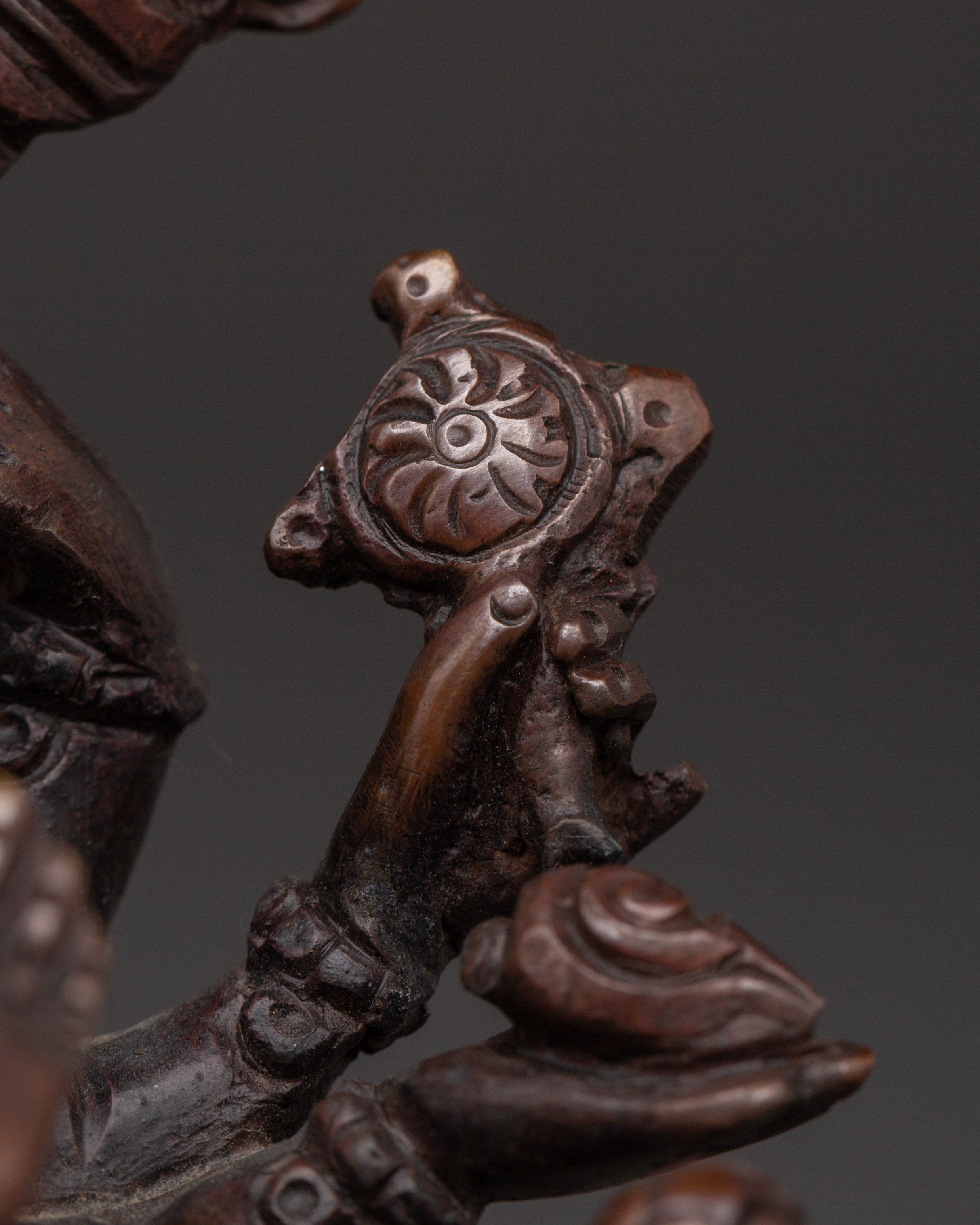 Cundi Bodhisattva Sculpture | Oxidized Copper Statue for Meditation & Altar