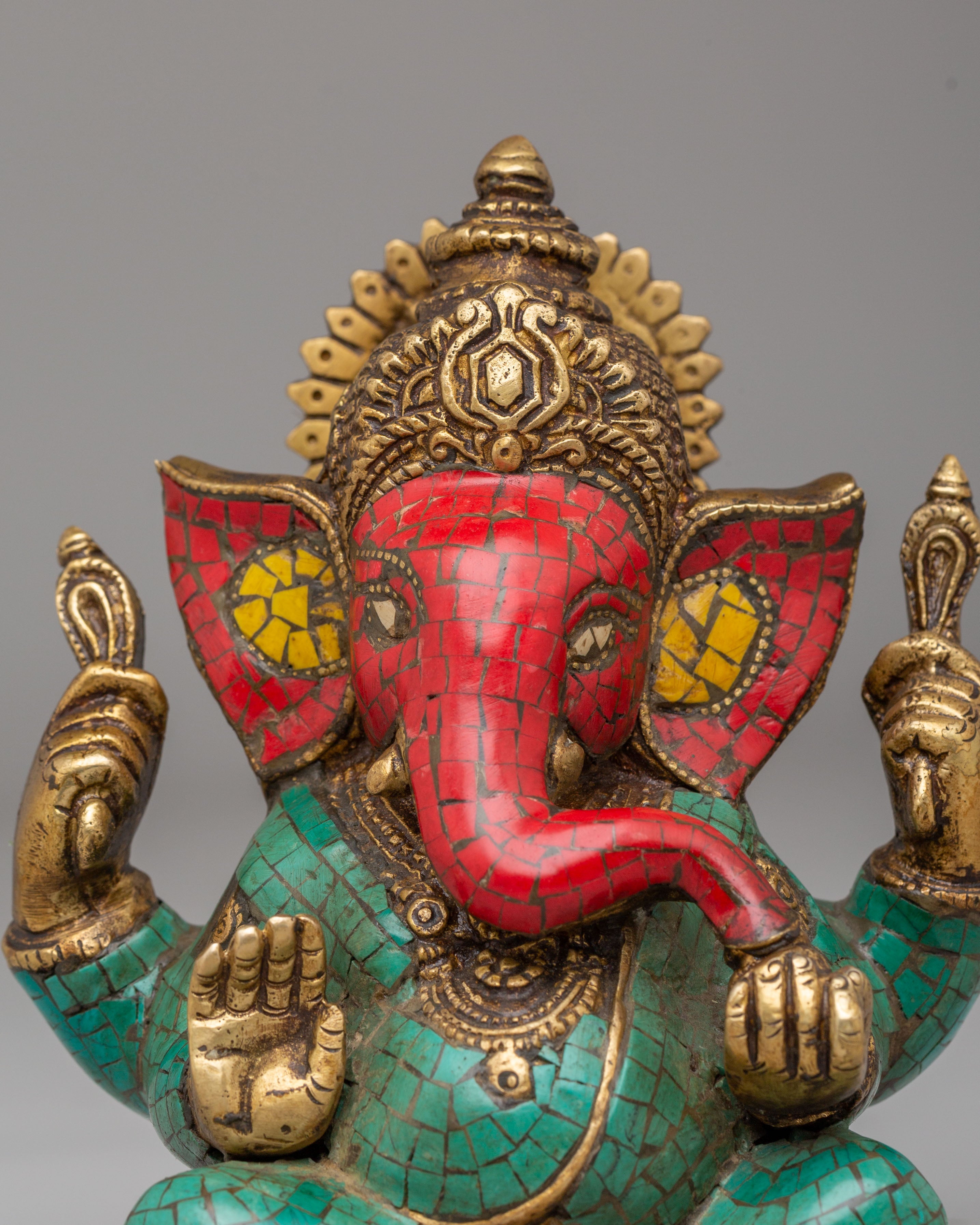 Handmade Hindu Ganesh Statue | Idol for Spiritual Blessings and Decor