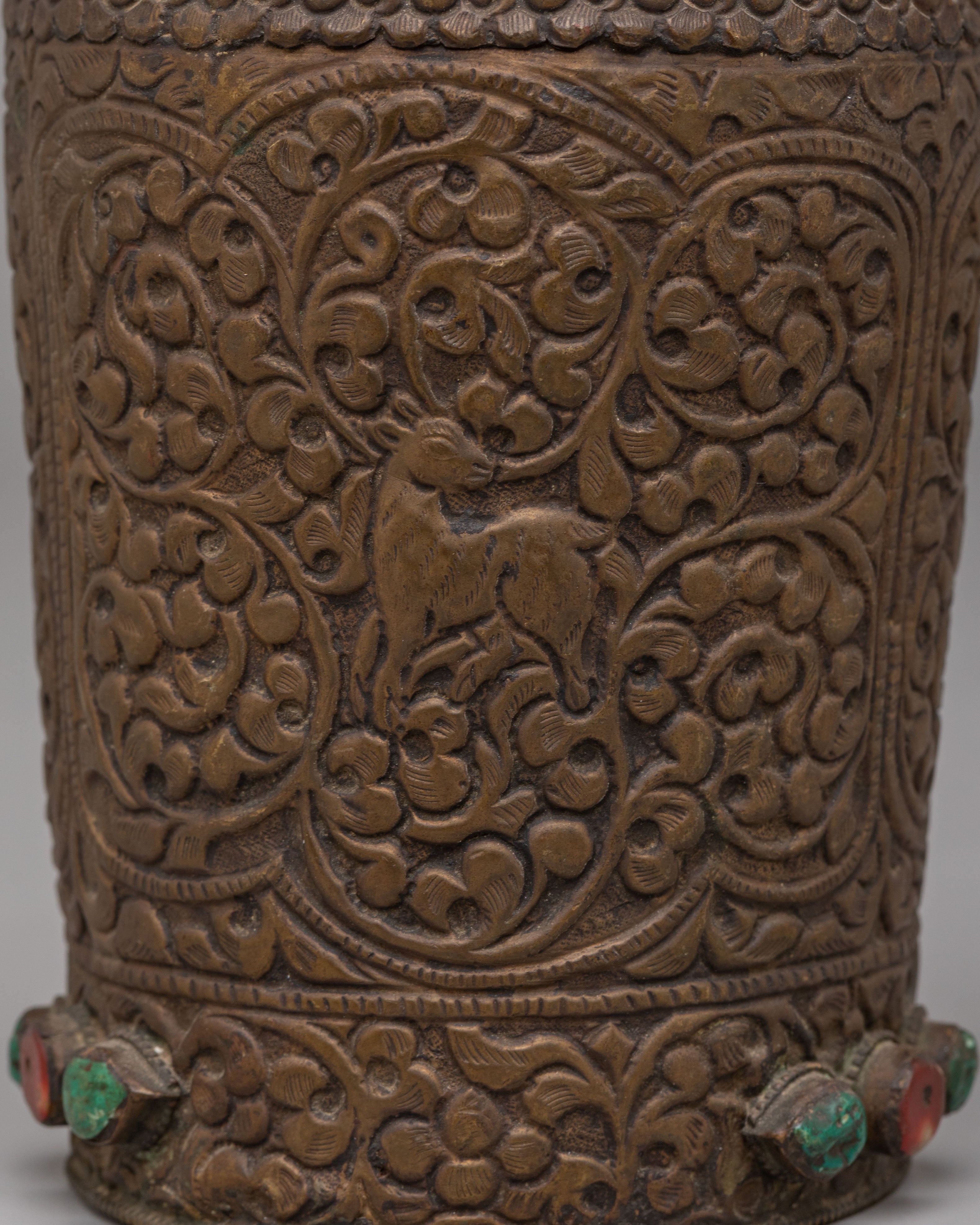 Handcrafted Floral Bottle | Flower Vase for Home Decor