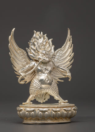 Divine Garuda Statue | Handcrafted Copper with Silver Plating
