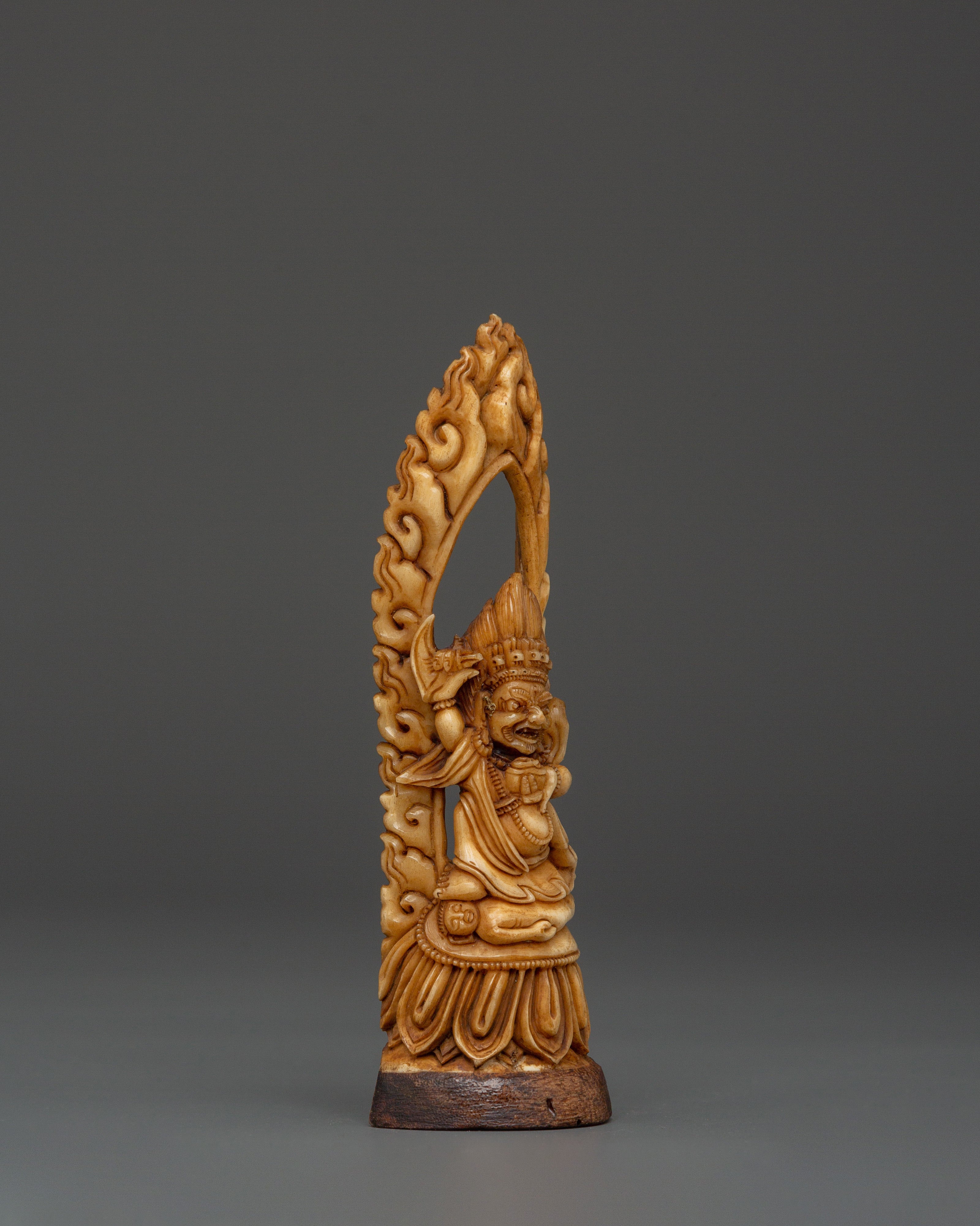 Yak Bone Sculpture | Handcrafted Tibetan Deity Carving