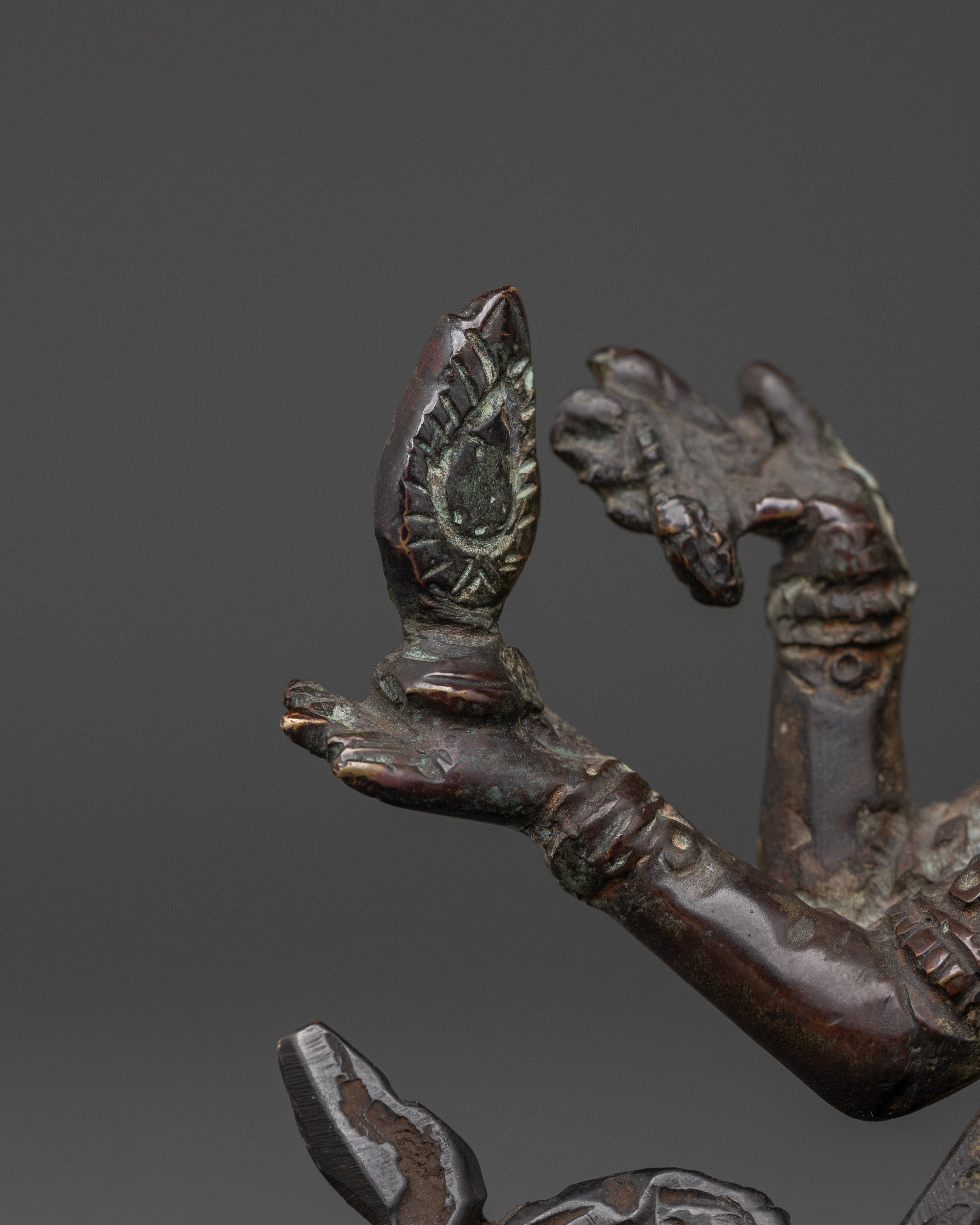 Handcrafted Tibetan Vashudhara Deity Statue | Oxidized Copper Goddess Sculpture