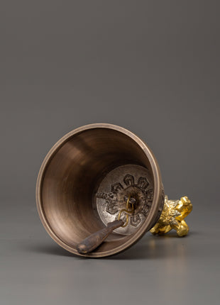 Tibetan Bronze Vajra & Bell Set |  Sacred Ritual Tools for Spiritual Awakening