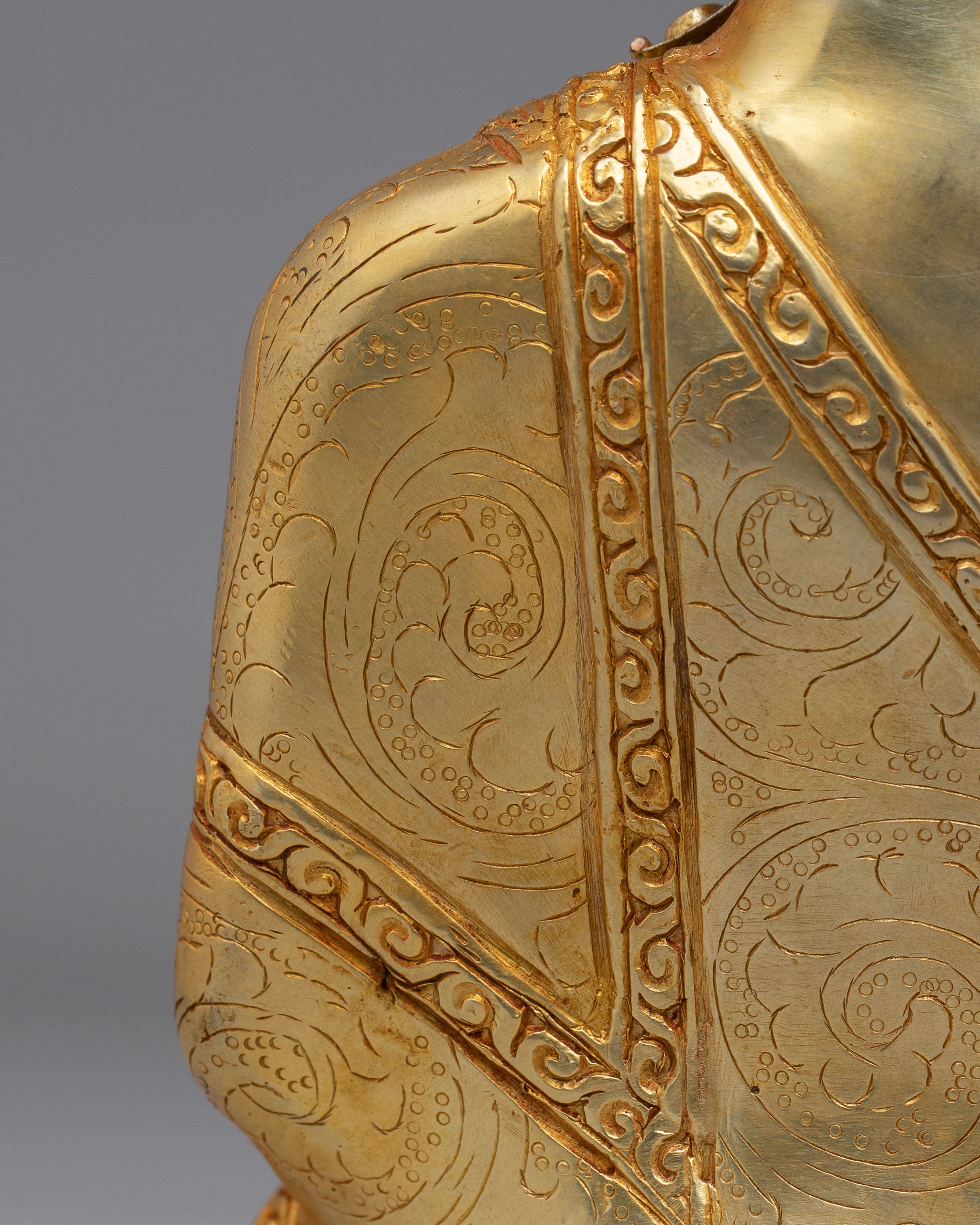 Tibetan Buddhist Shakyamuni Buddha Statue | Handcrafted Copper Crystal Artwork