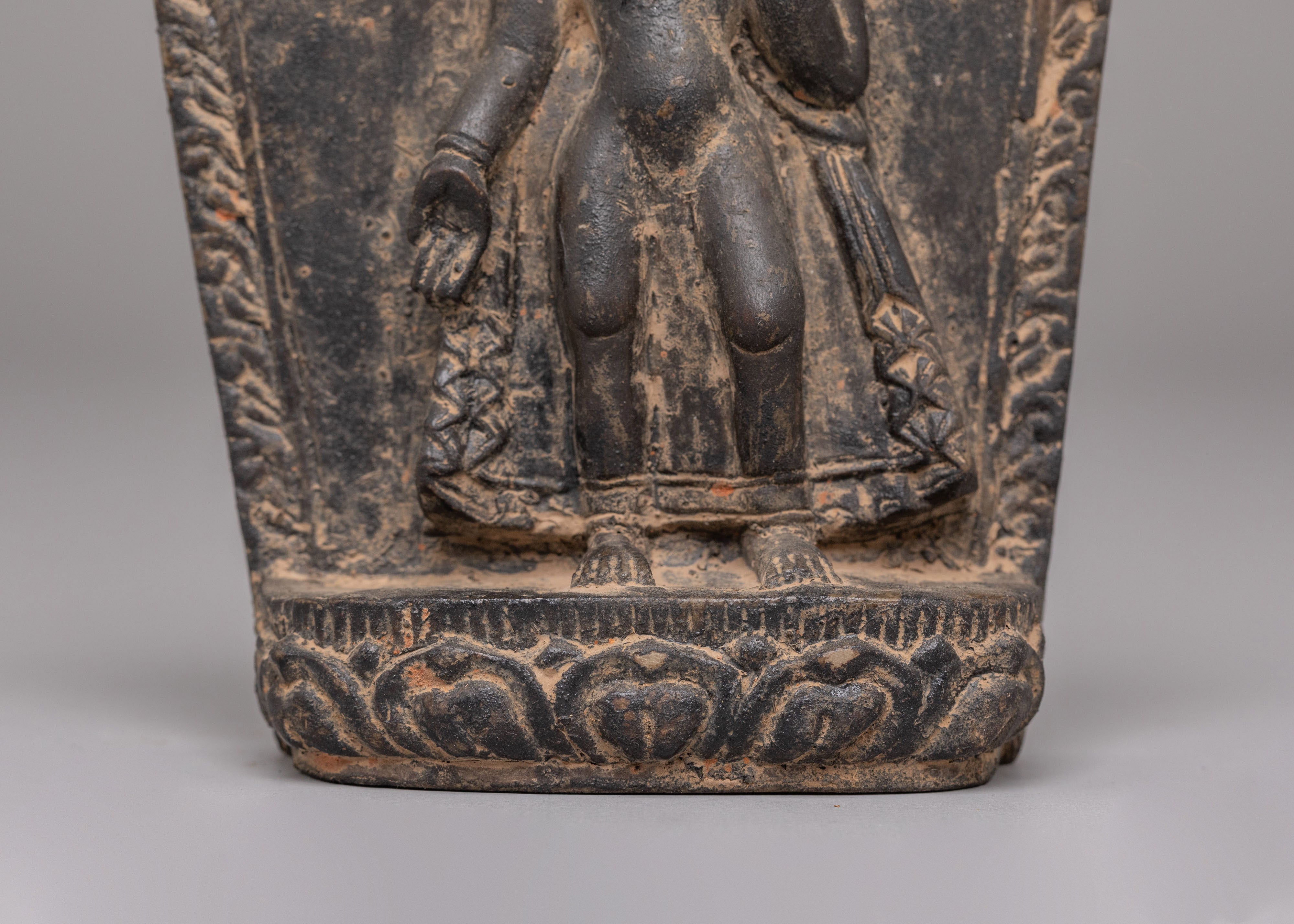 Buddha of the Past Dipankara Statue | Stone Buddhist Sculpture