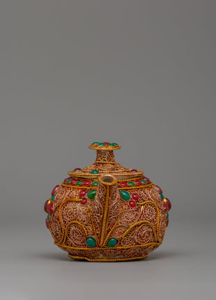 Tibetan Gold-Plated Teapot 