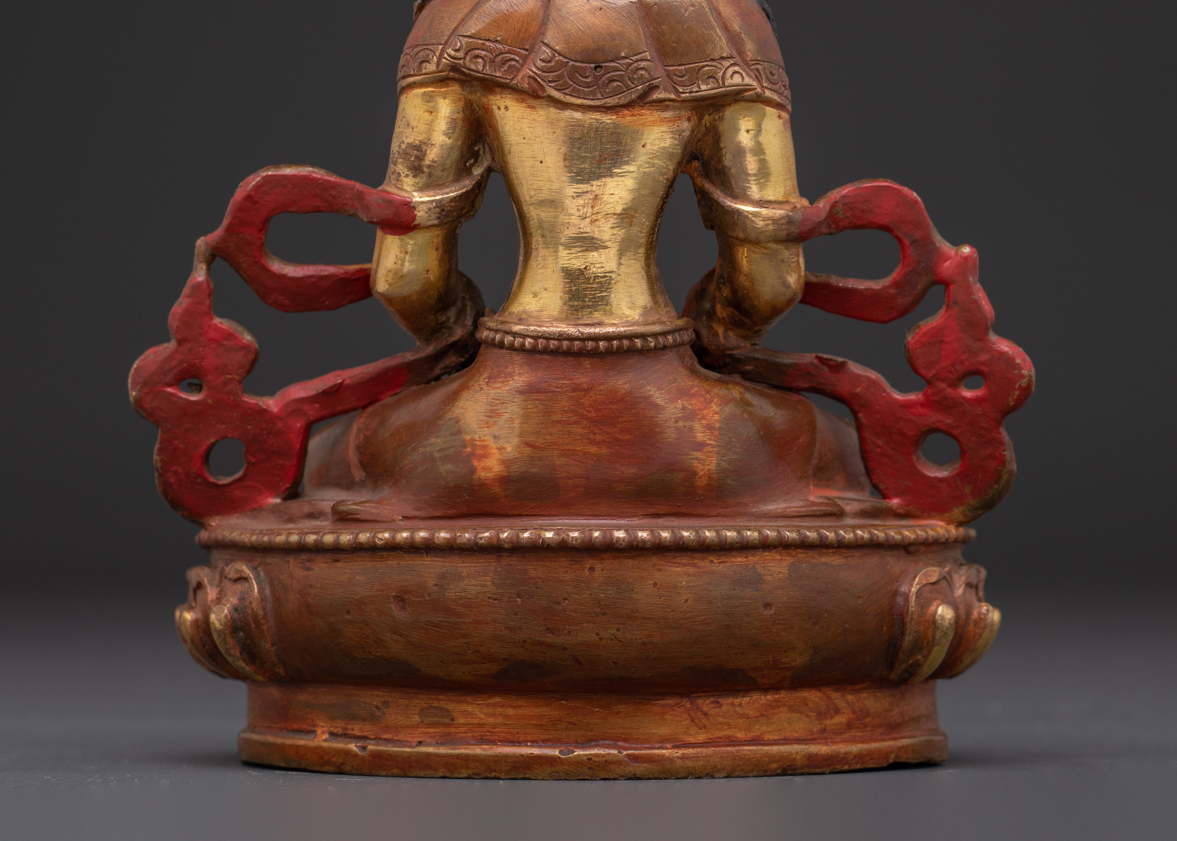Gold Plated Buddha Amitayus Sculpture | Symbol of Vitality and Longevity