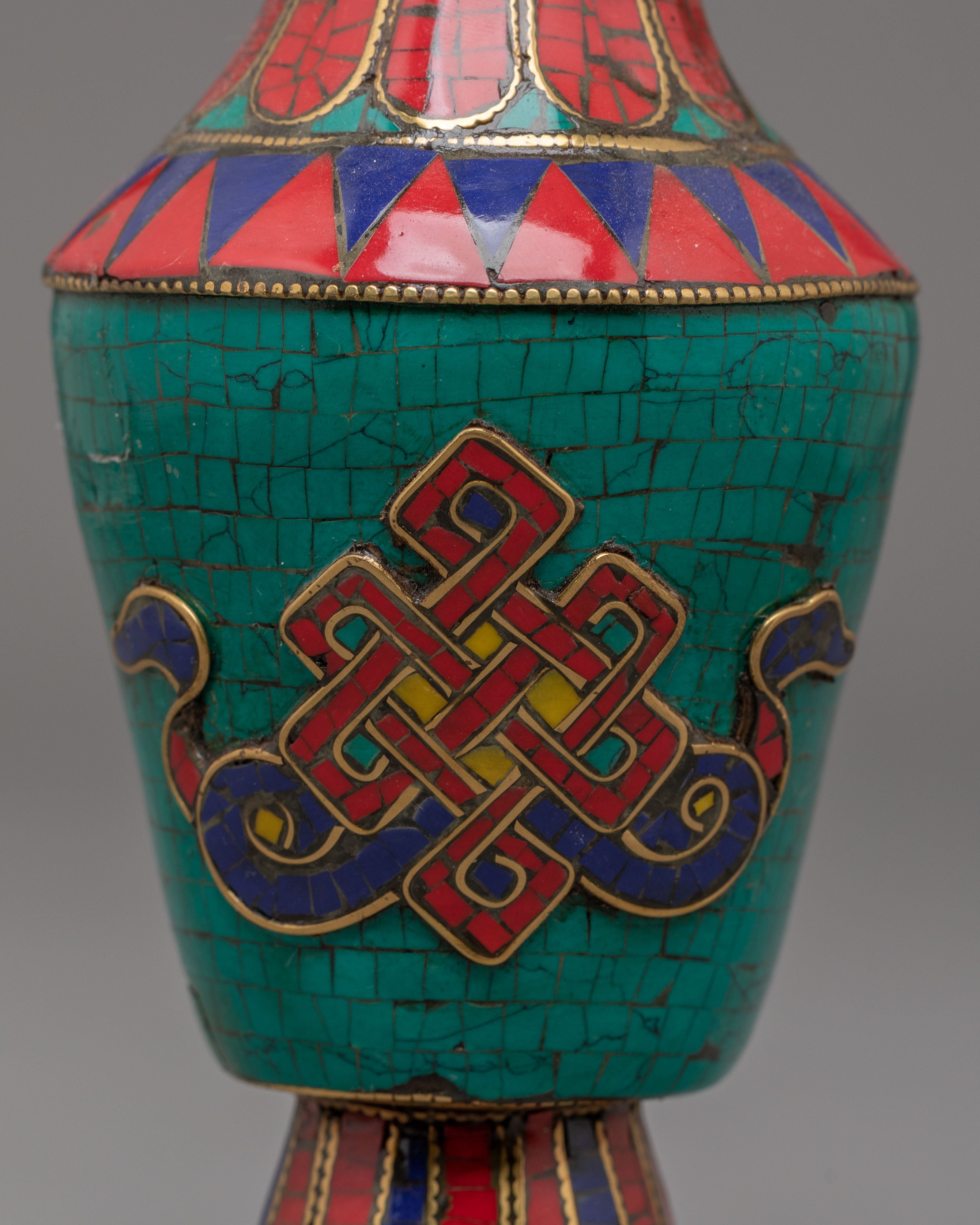 Sacred Buddhist Flower Vase Set | Symbol of Purity and Devotion