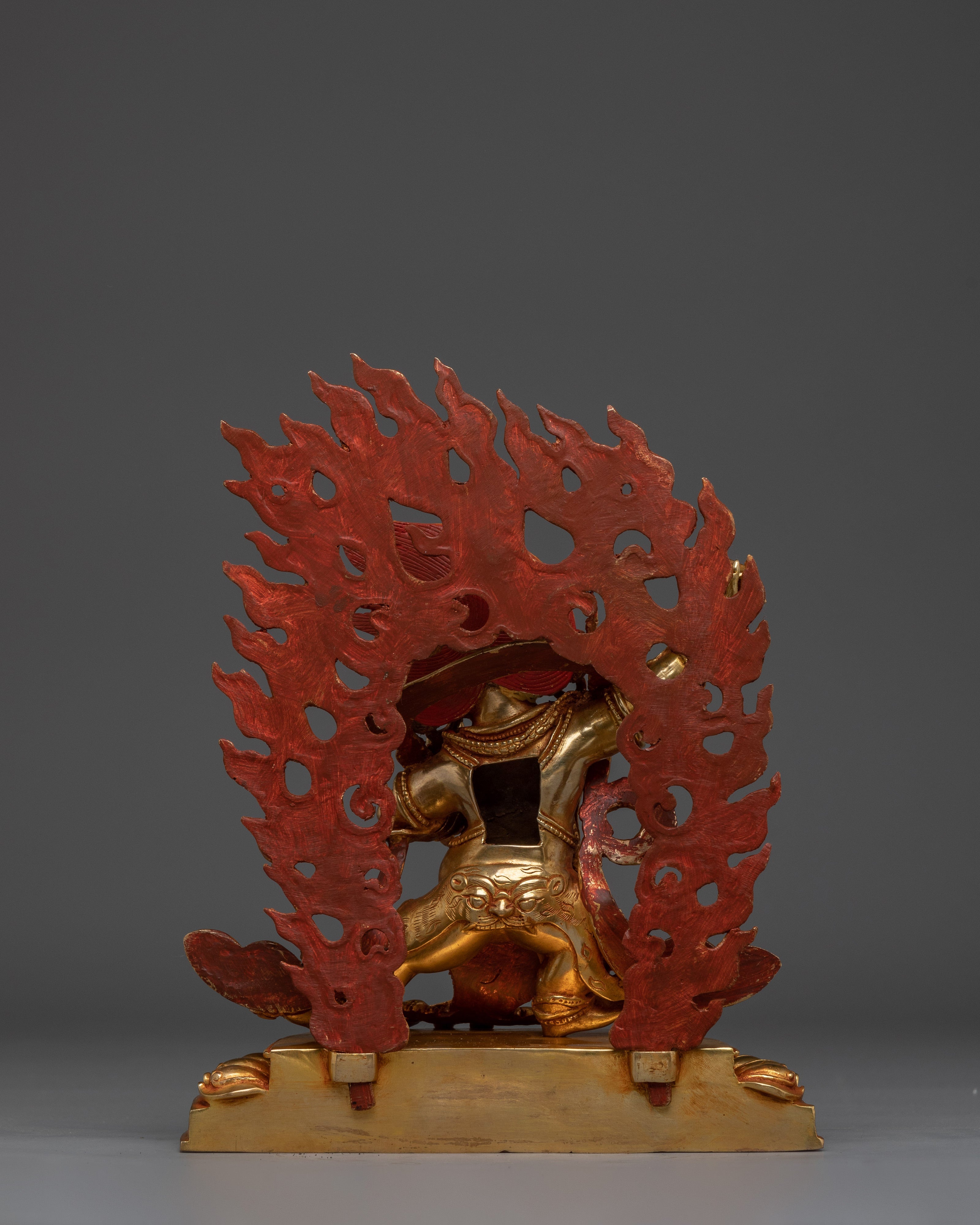 Vajrapani Copper Statue with 24K Gold Gilding | Spiritual Protector Deity for Meditation
