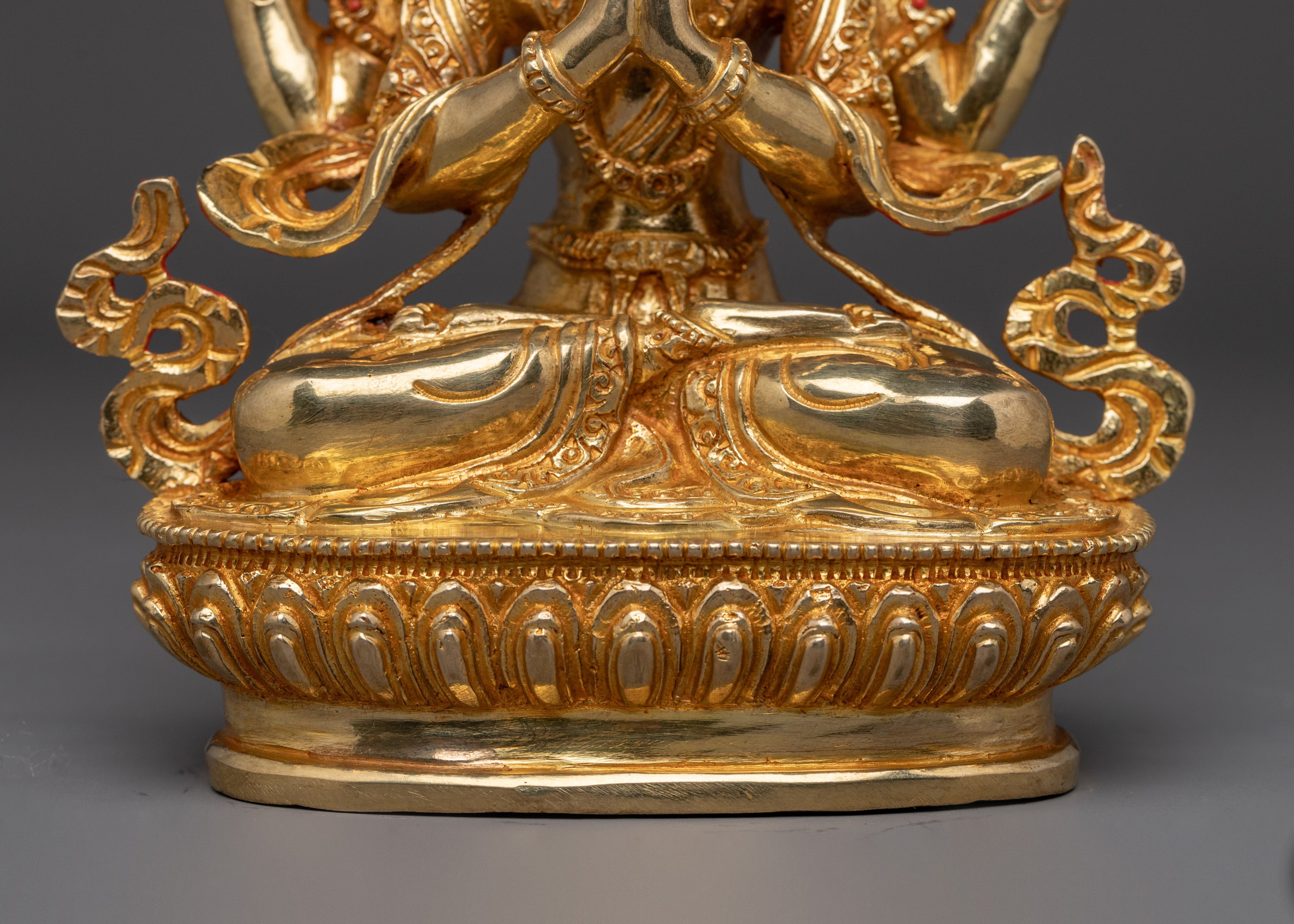 Compassion Lord Chenrezig Statue | Avalokiteshvara Serene Figurine
