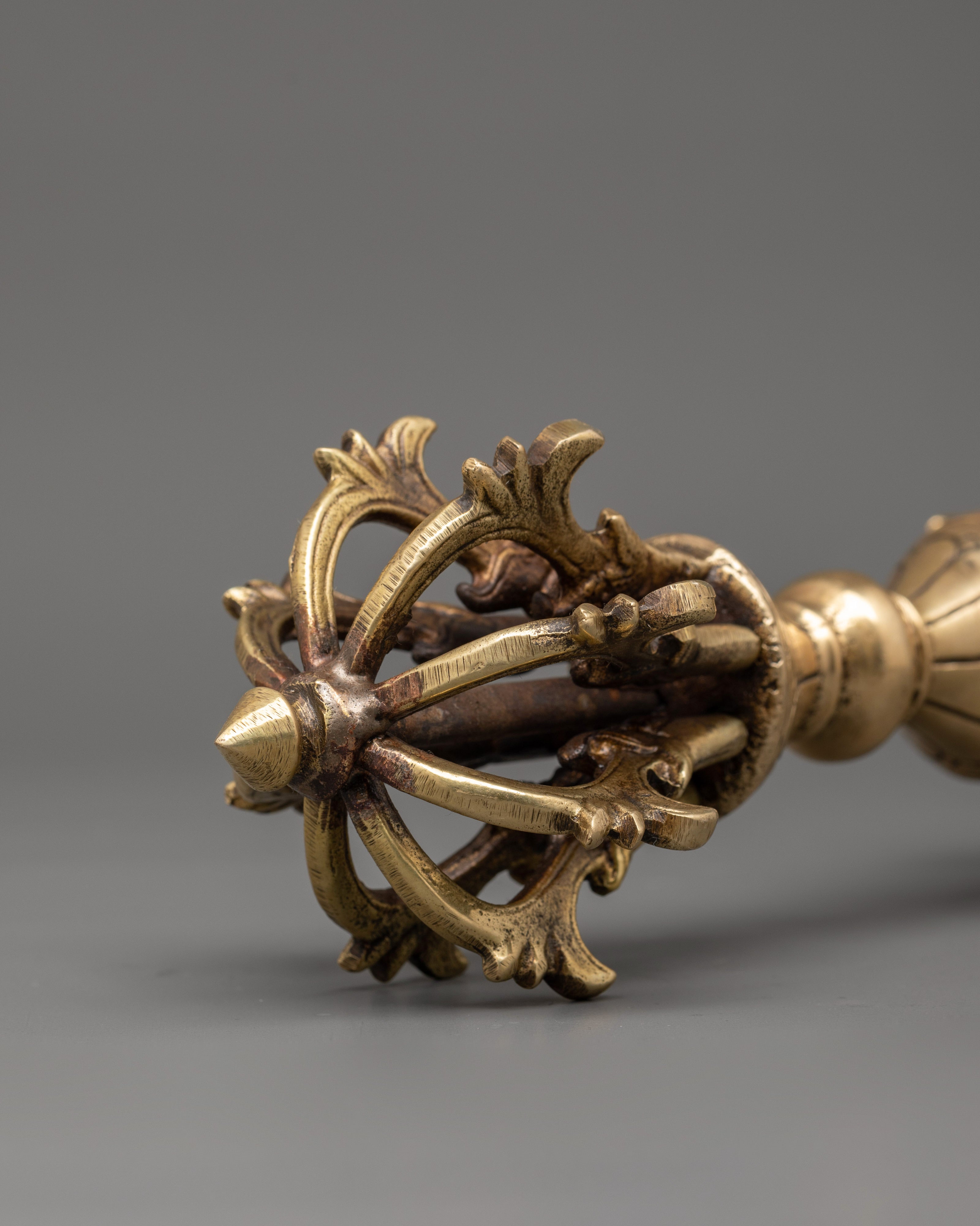 Large Brass Vajra Dorje | Sacred Spiritual Artifact