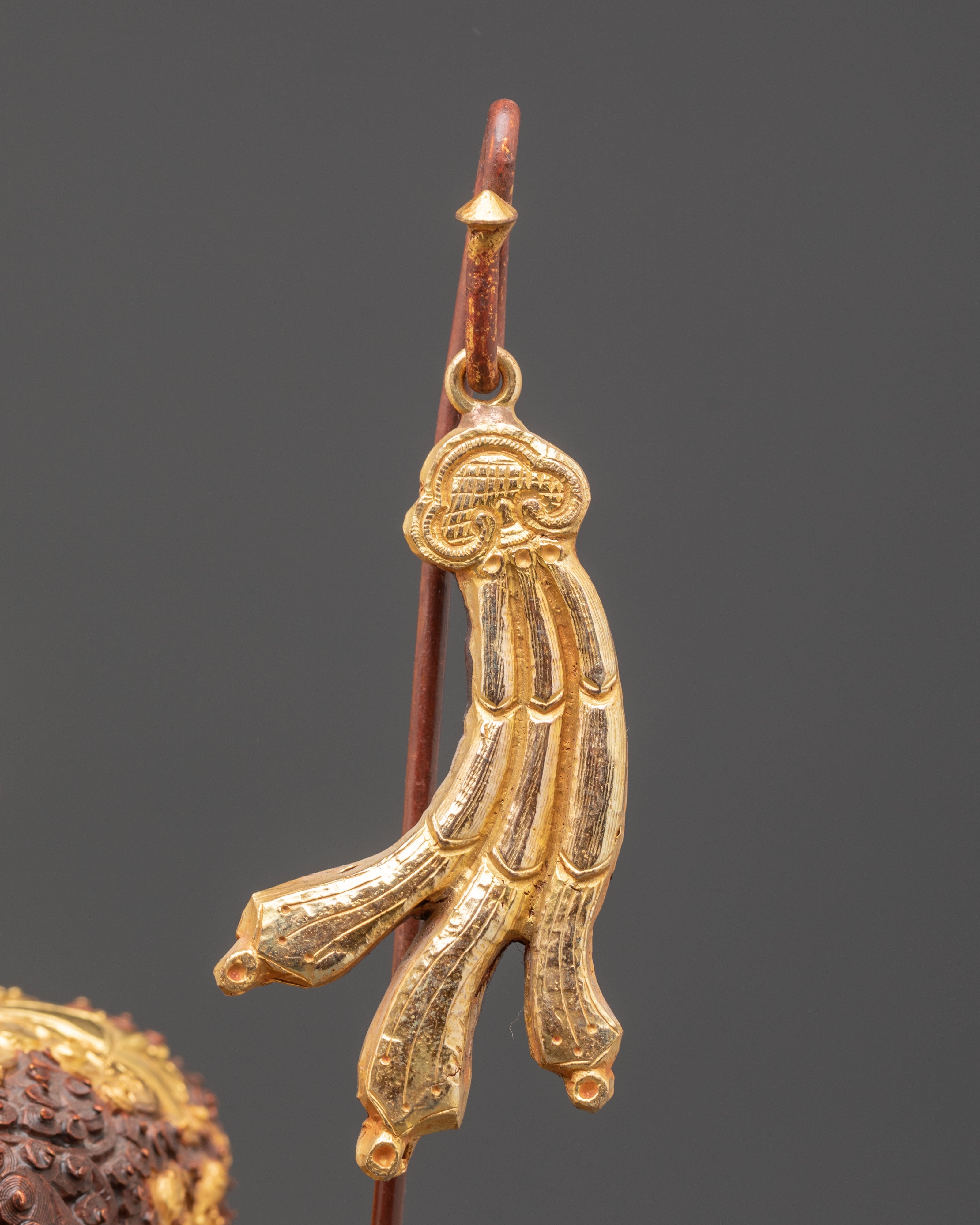 Handmade Gold Plated Kapala Set | Tibetan Ritual Skull Cup Offering Set