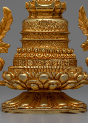 Handcrafted Buddhist Stupa Tibetan | Symbol of Spiritual Awakening and Peace